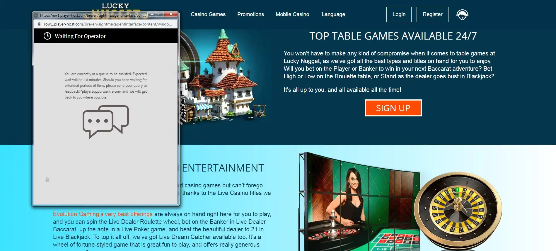 Lucky Nugget Casino Support