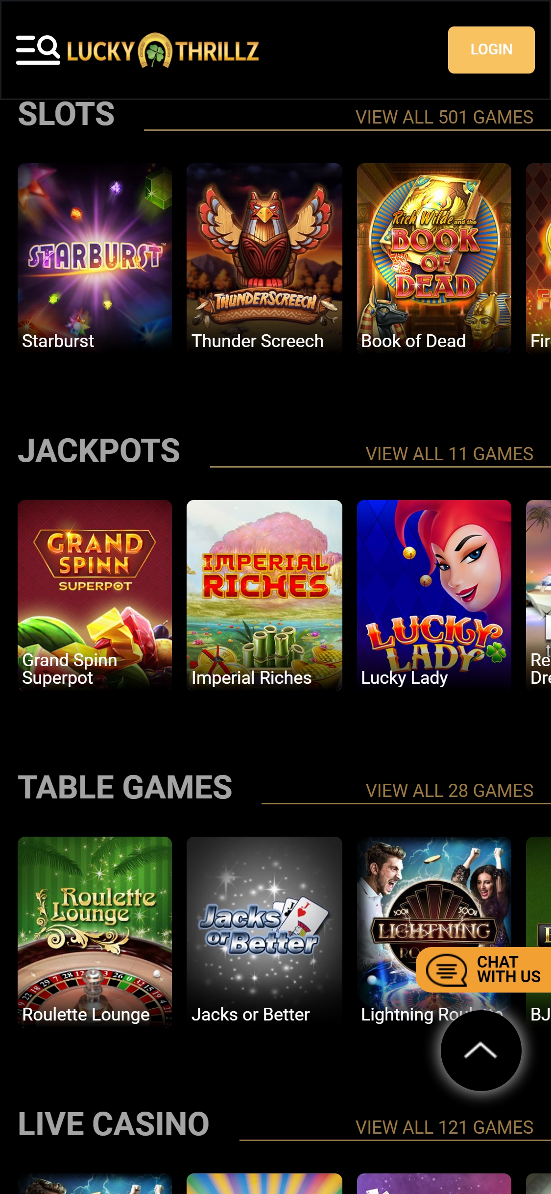 Lucky Thrillz Casino Mobile Games Review