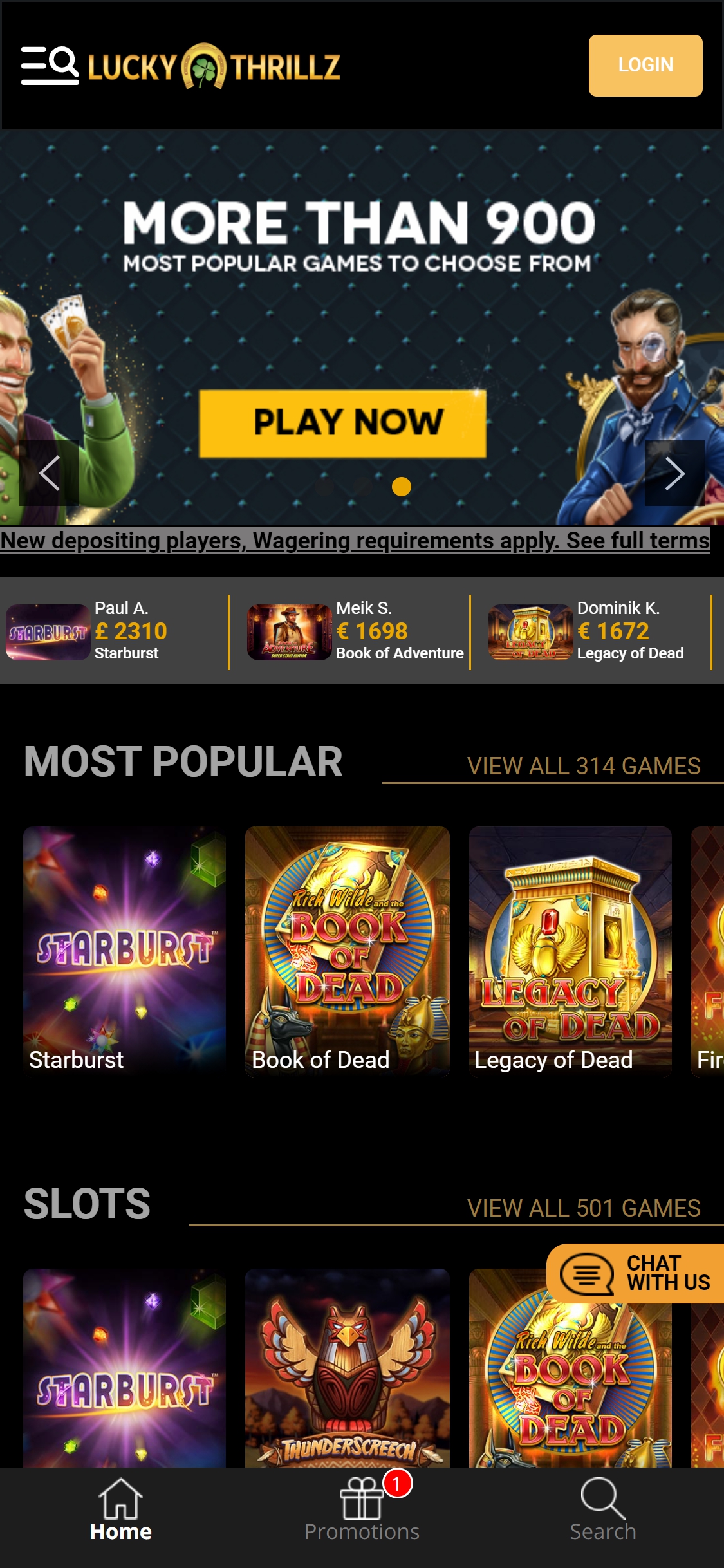 Lucky Thrillz Casino Mobile Review