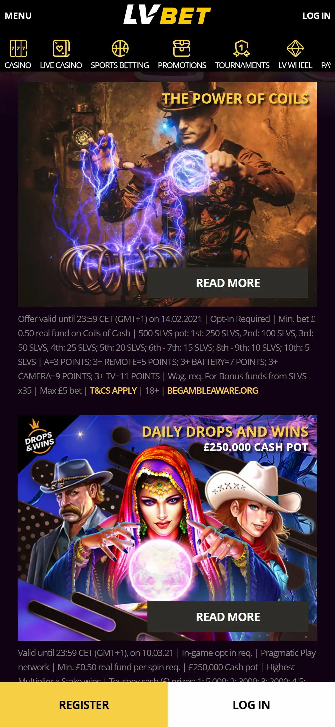 LV BET Mobile No Deposit Bonus Review