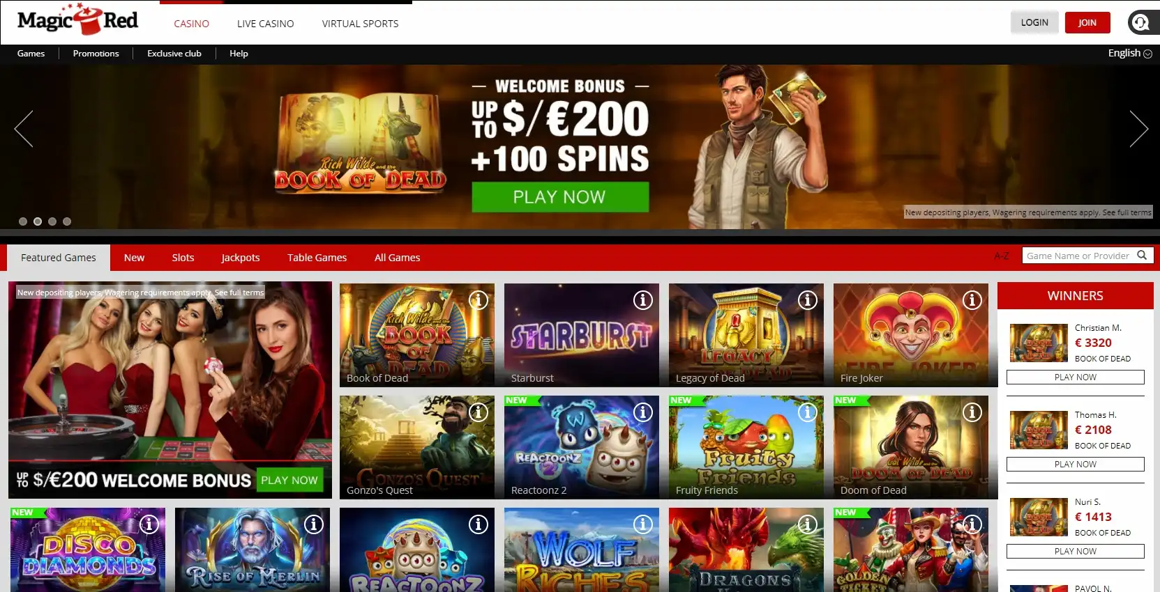 Magic Red Casino Review