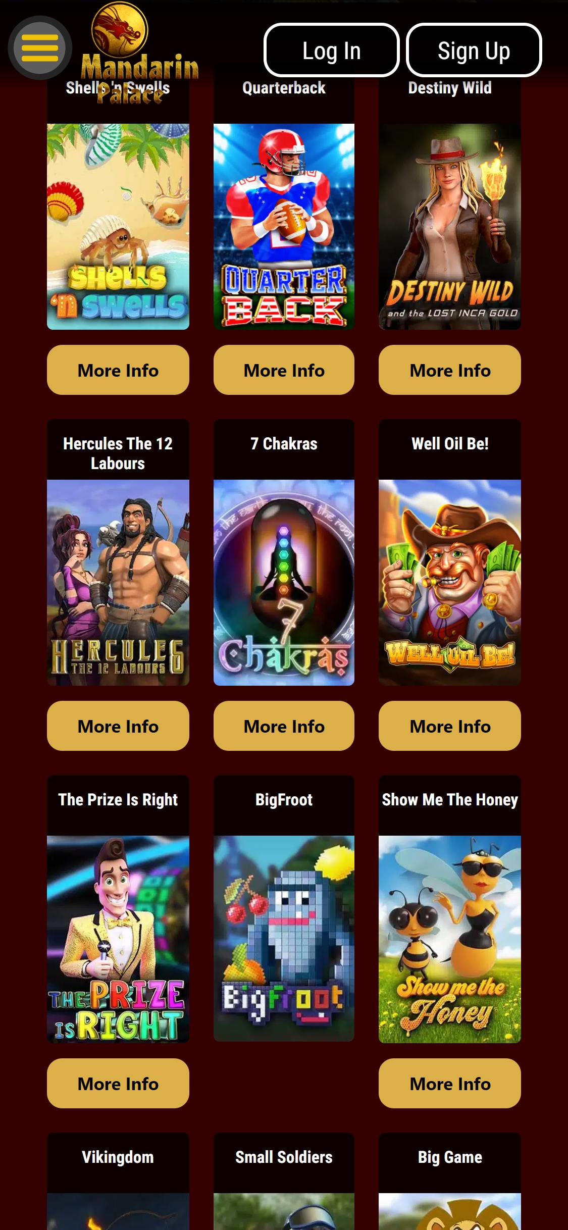 Mandarin Palace Casino Mobile Games Review