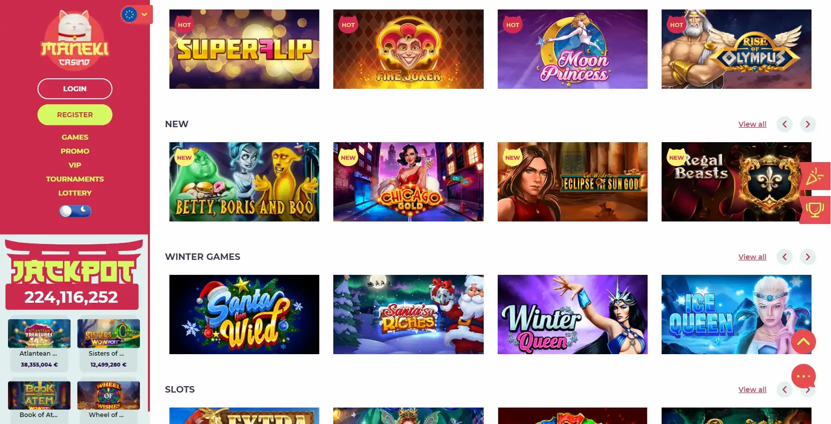 Maneki Casino Games