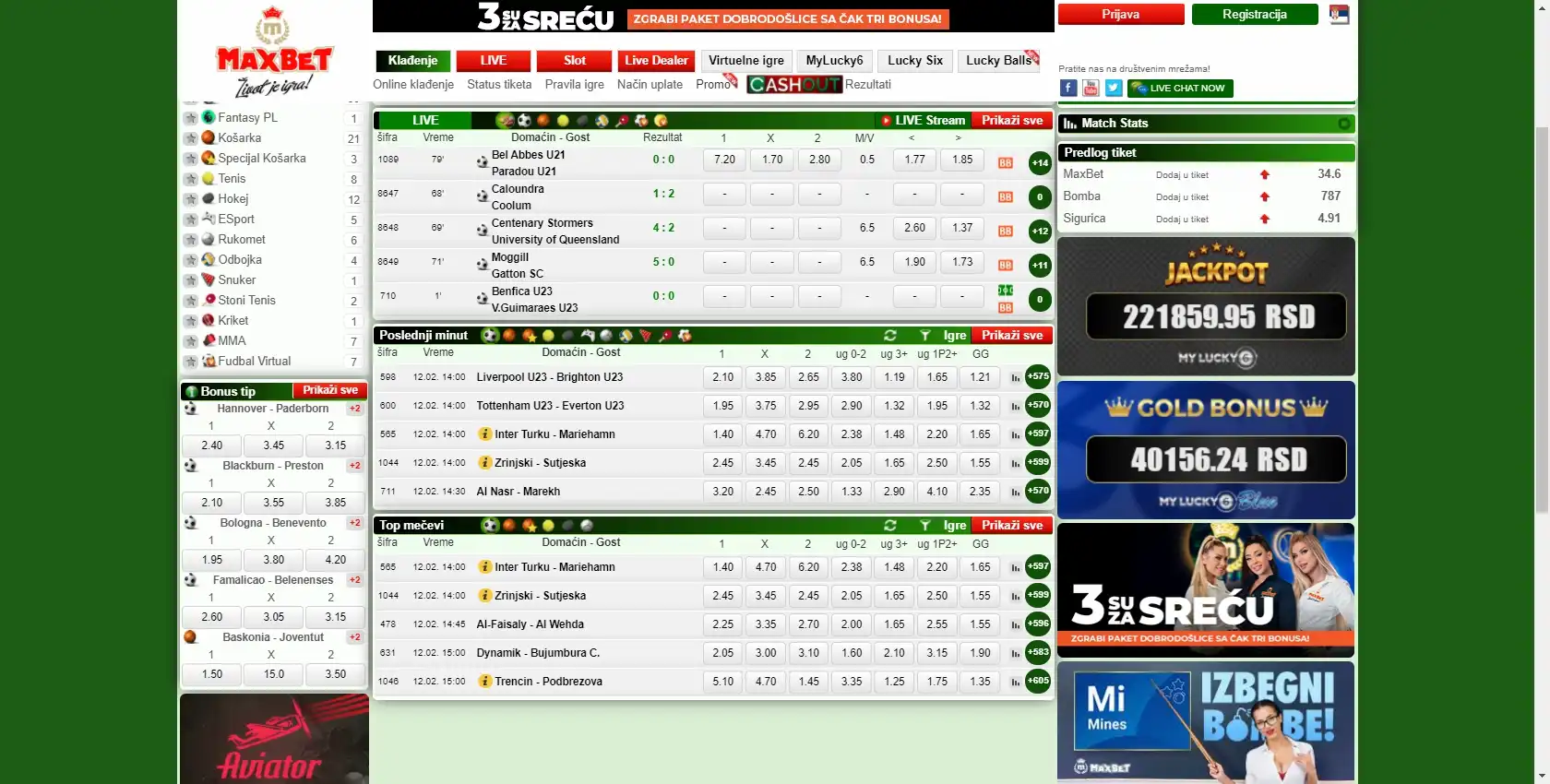 MaxBet Casino Betting