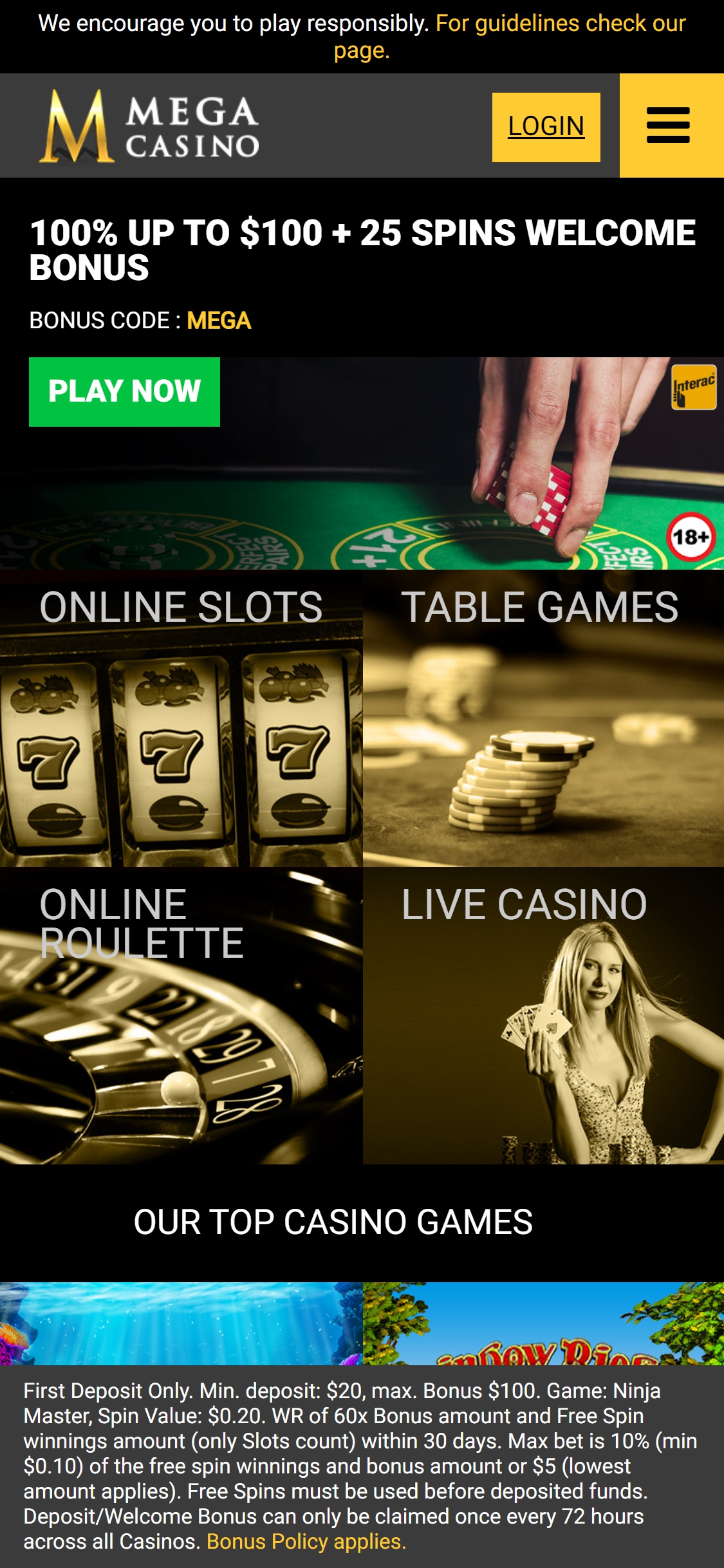 Mega Casino Mobile Review