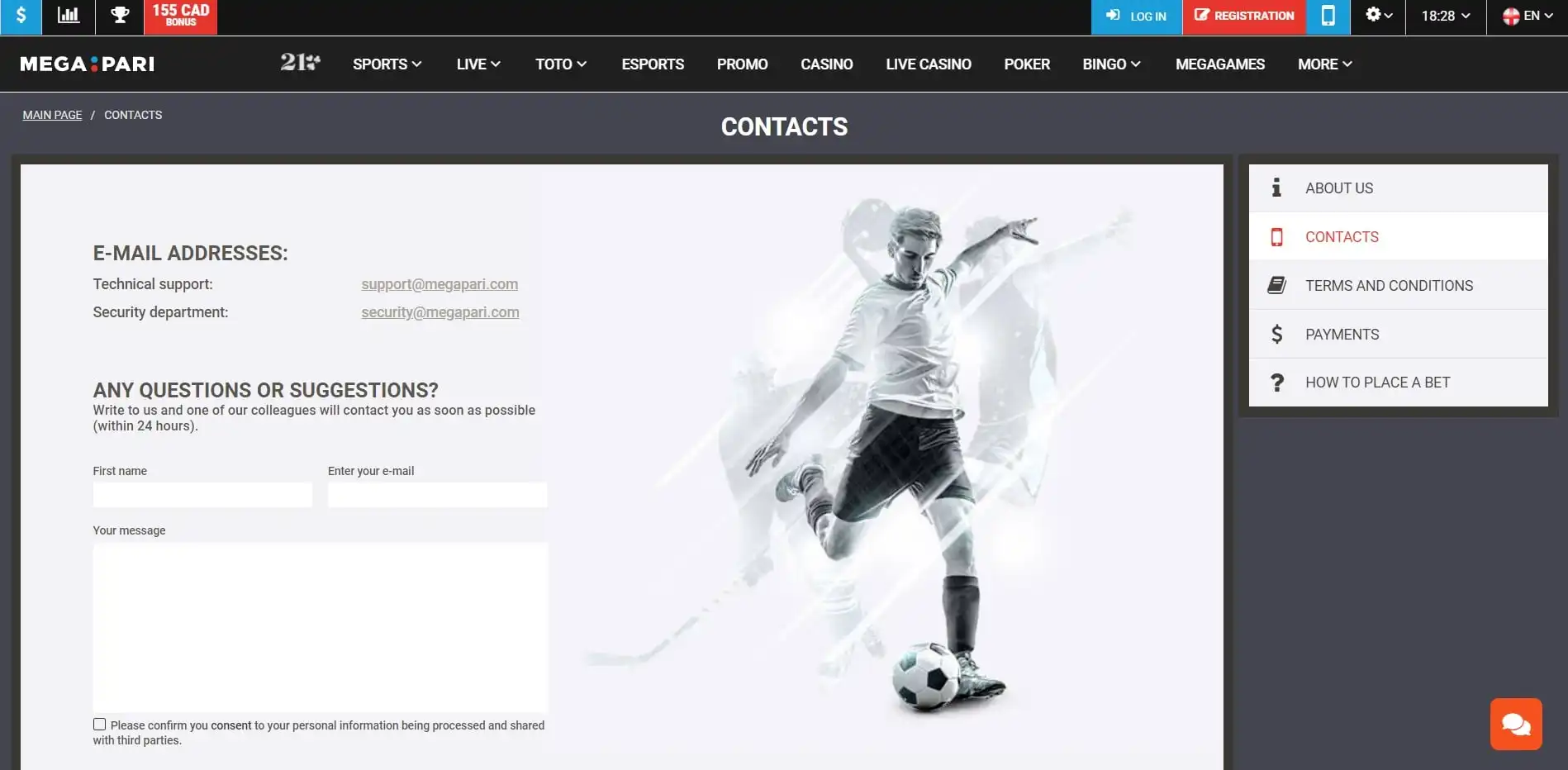 Megapari Casino Support