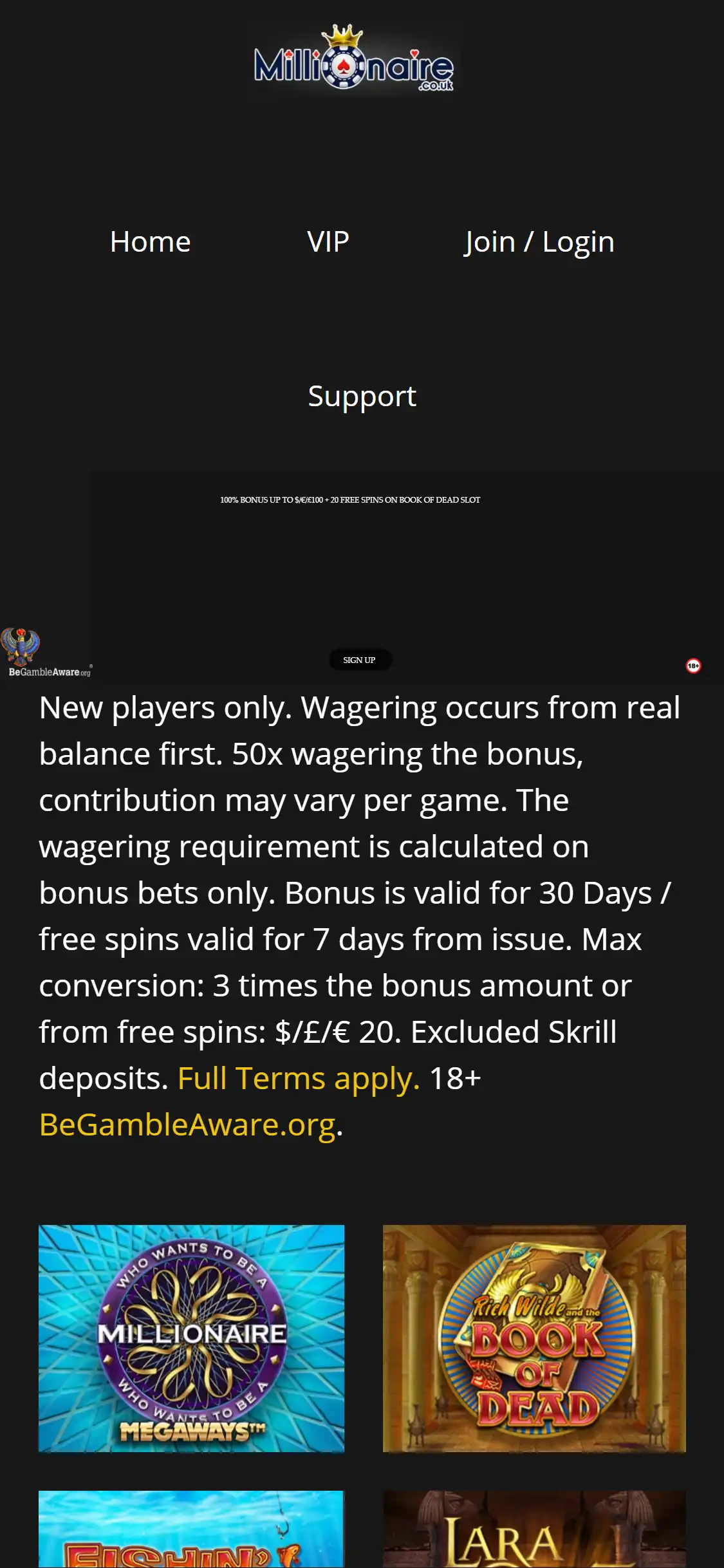 Millionaire Casino Mobile Review
