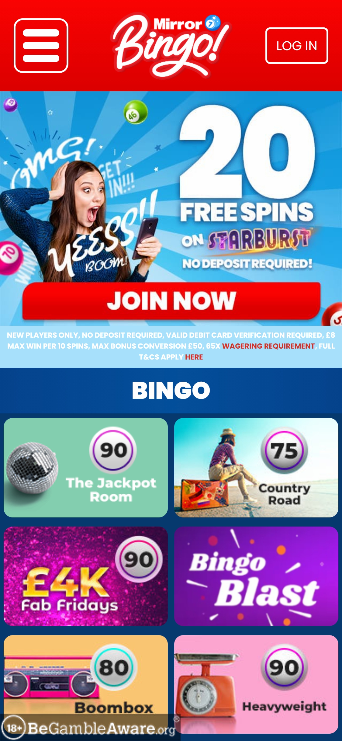 Mirror Bingo Casino Mobile Review