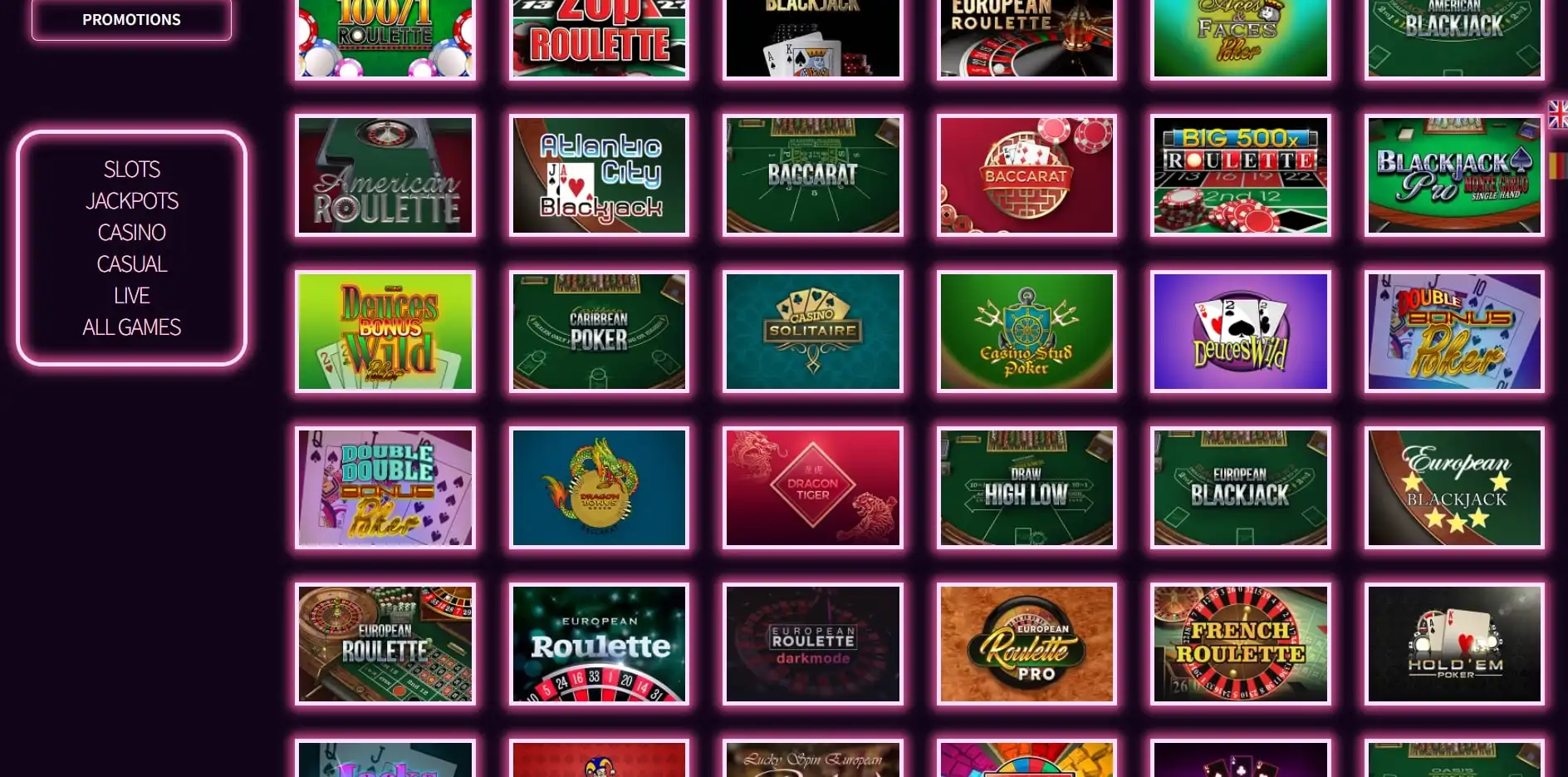 MrJackVegas Casino Games