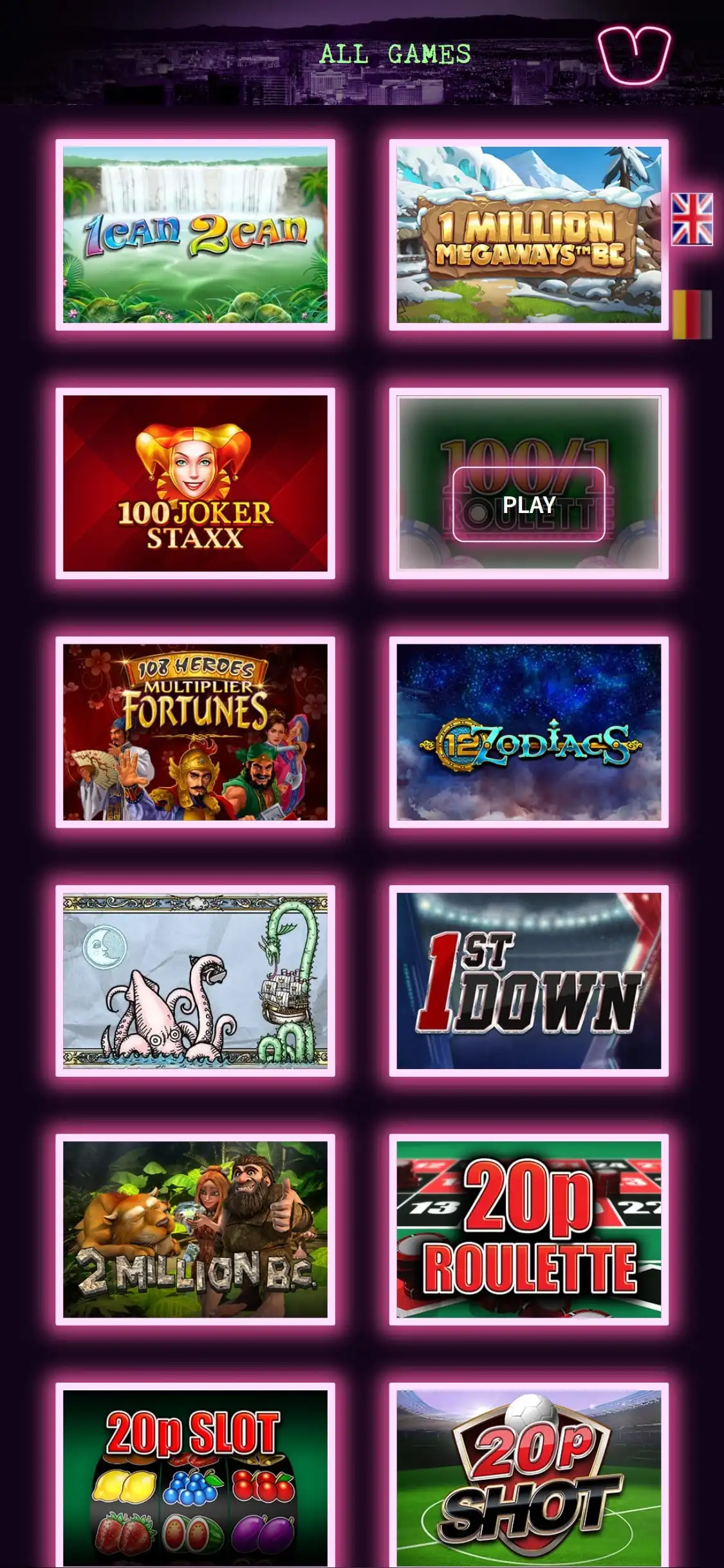 MrJackVegas Casino Mobile Games Review