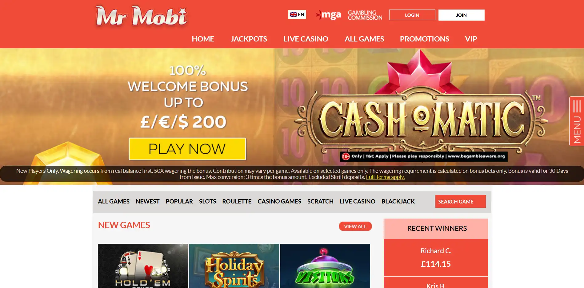 Mr Mobi Casino Review