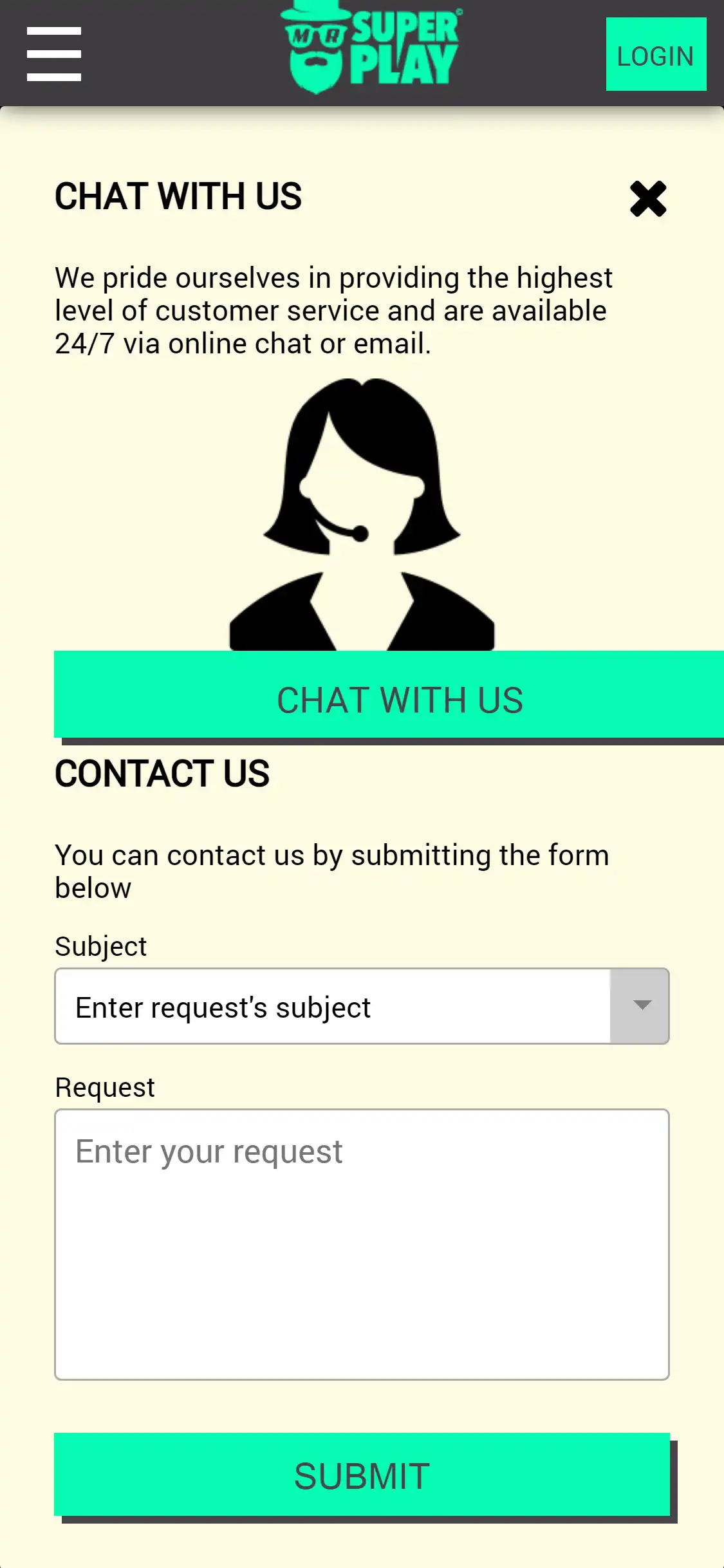 MrSuperPlay Casino Mobile Support Review
