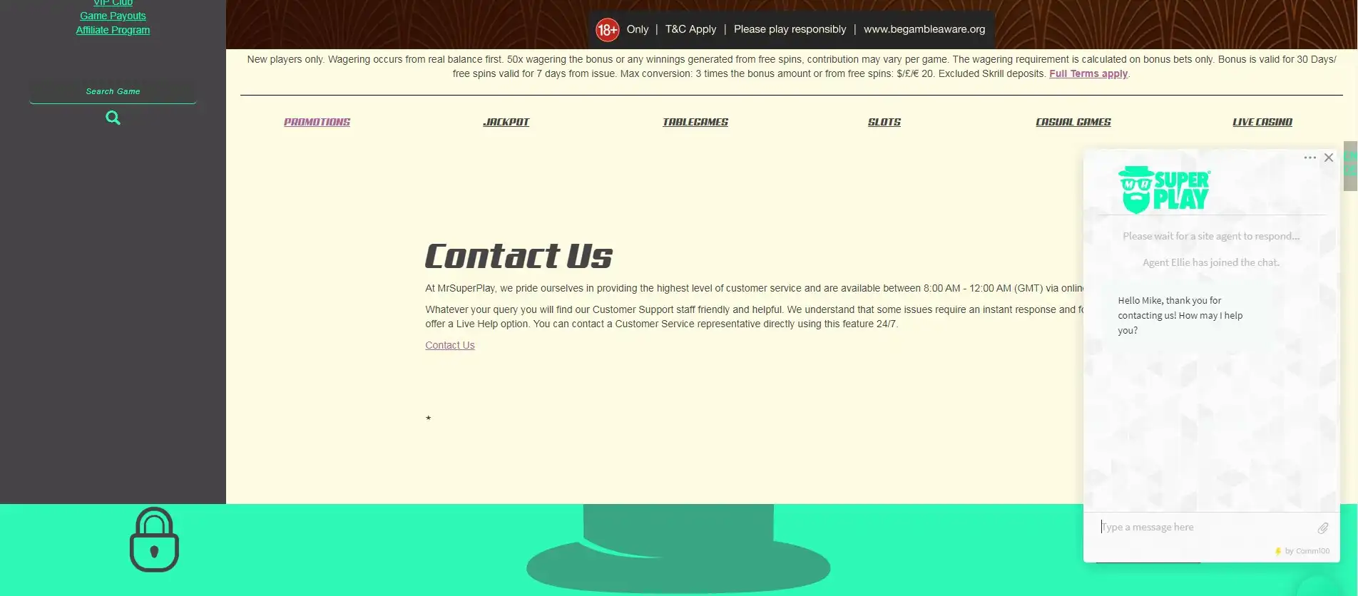 MrSuperPlay Casino Support