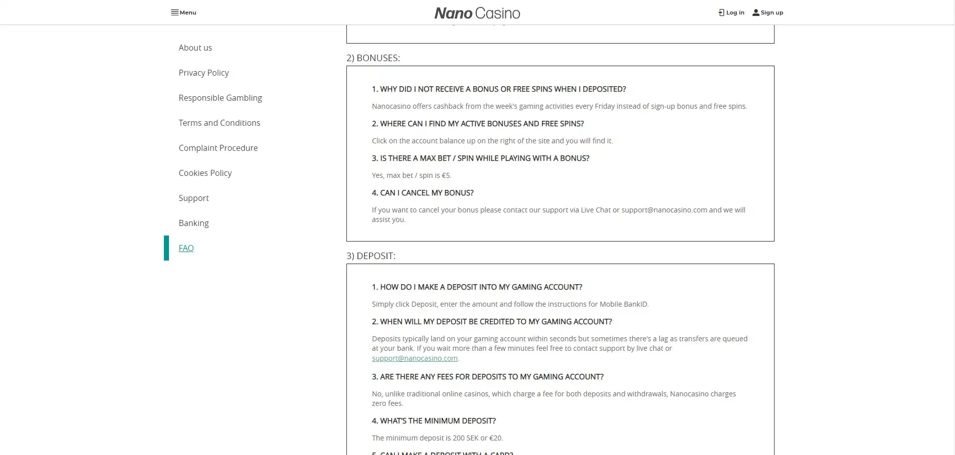 Nano Casino No Deposit Bonus
