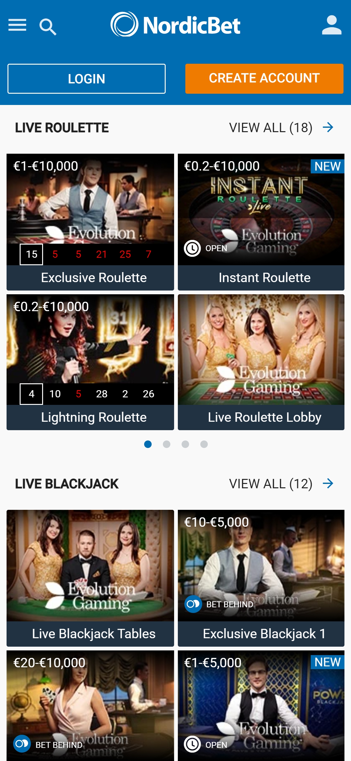 Nordic Bet Casino Mobile Live Dealer Games Review