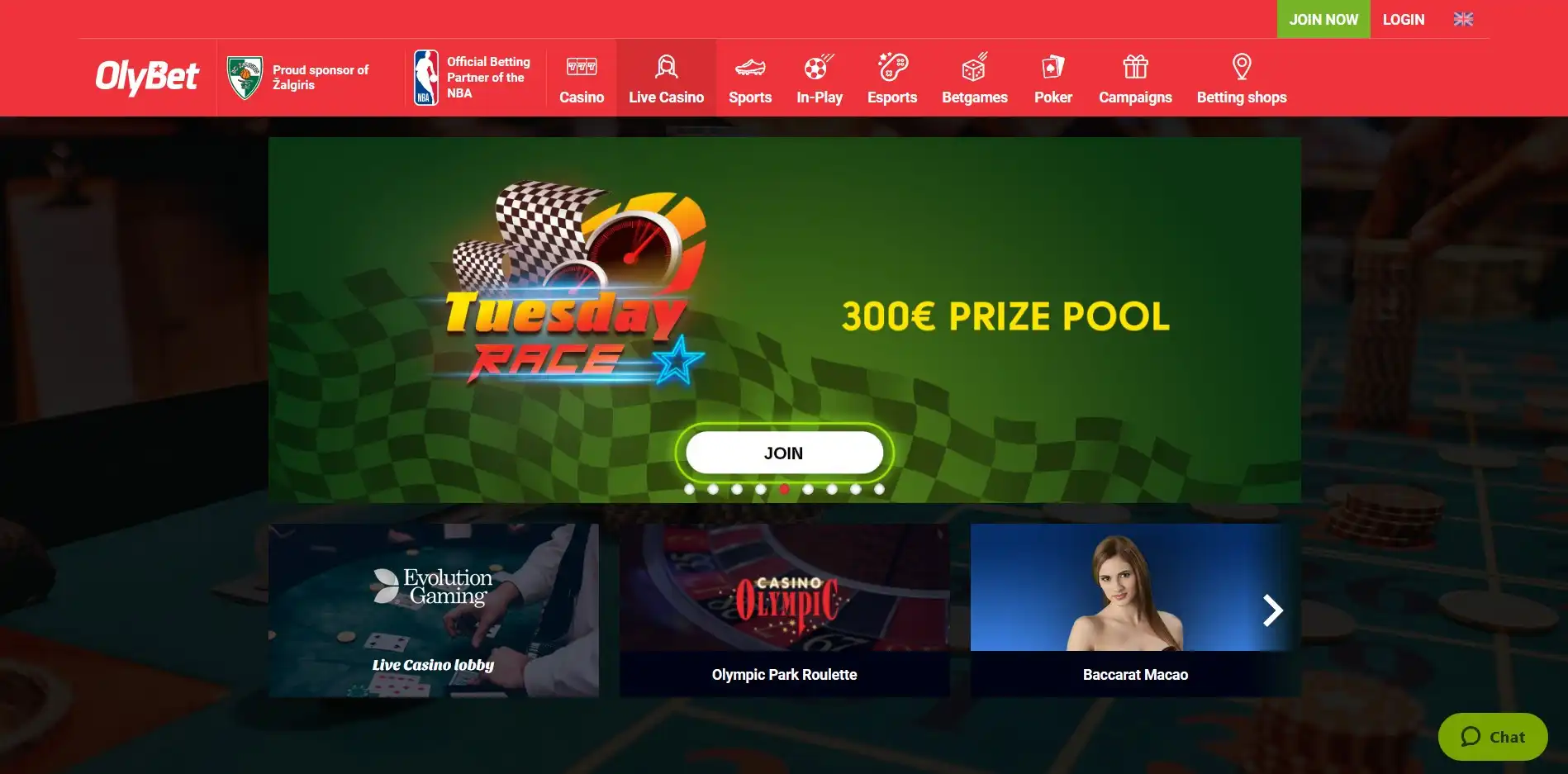 Olybet Games Live Dealer Games