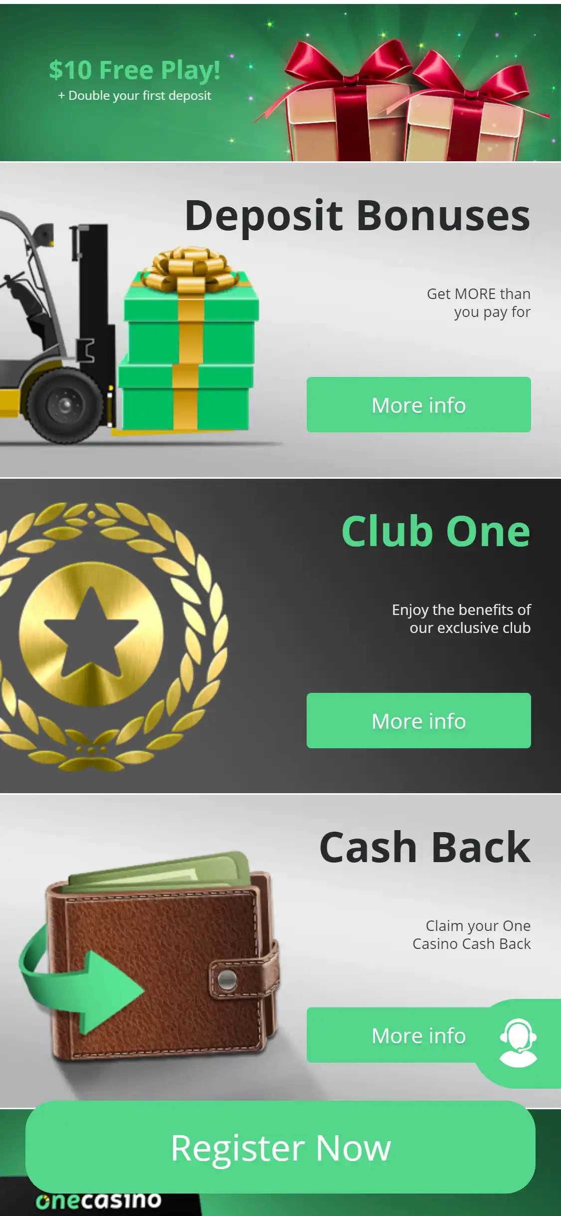 One Casino Mobile No Deposit Bonus Review