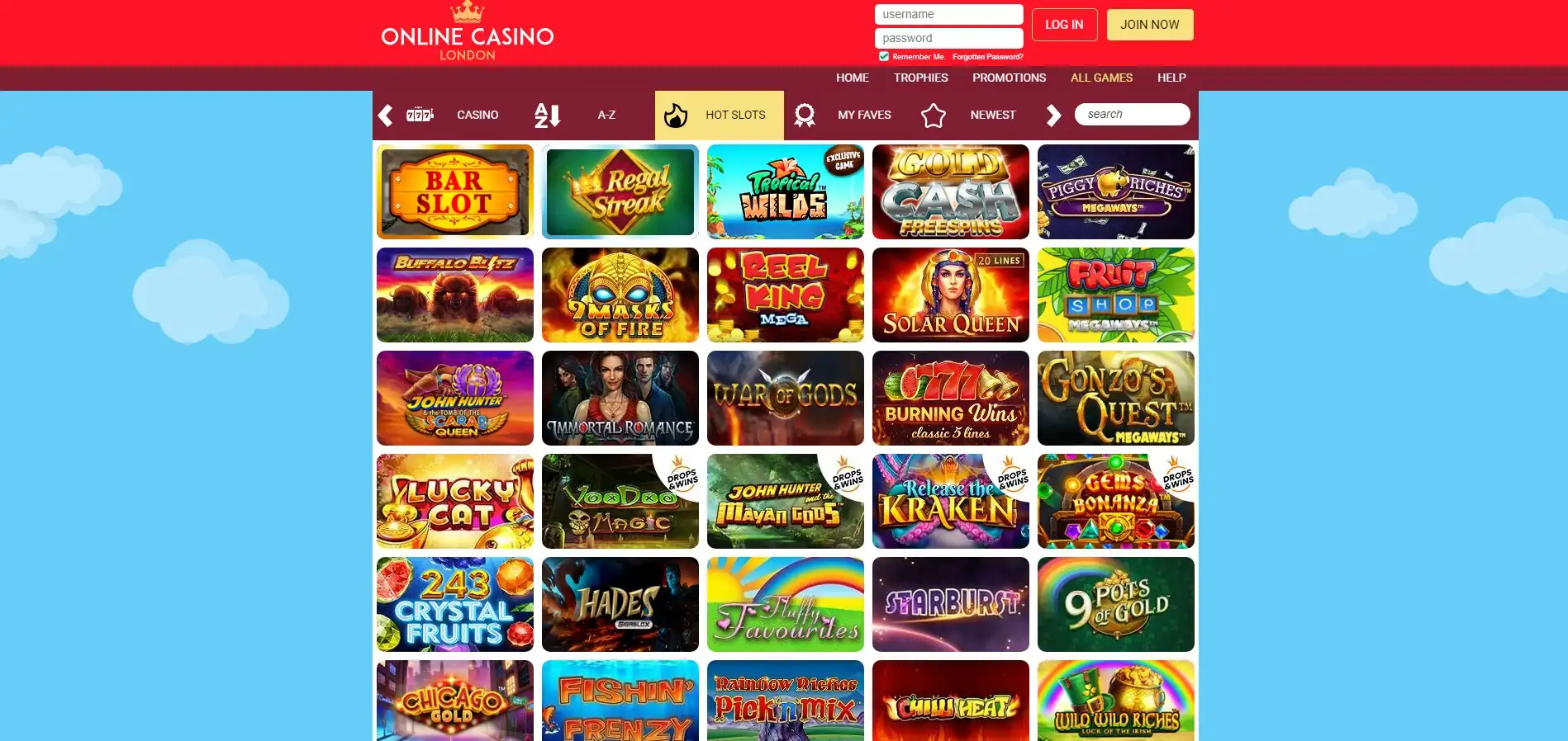 Online Casino London Games