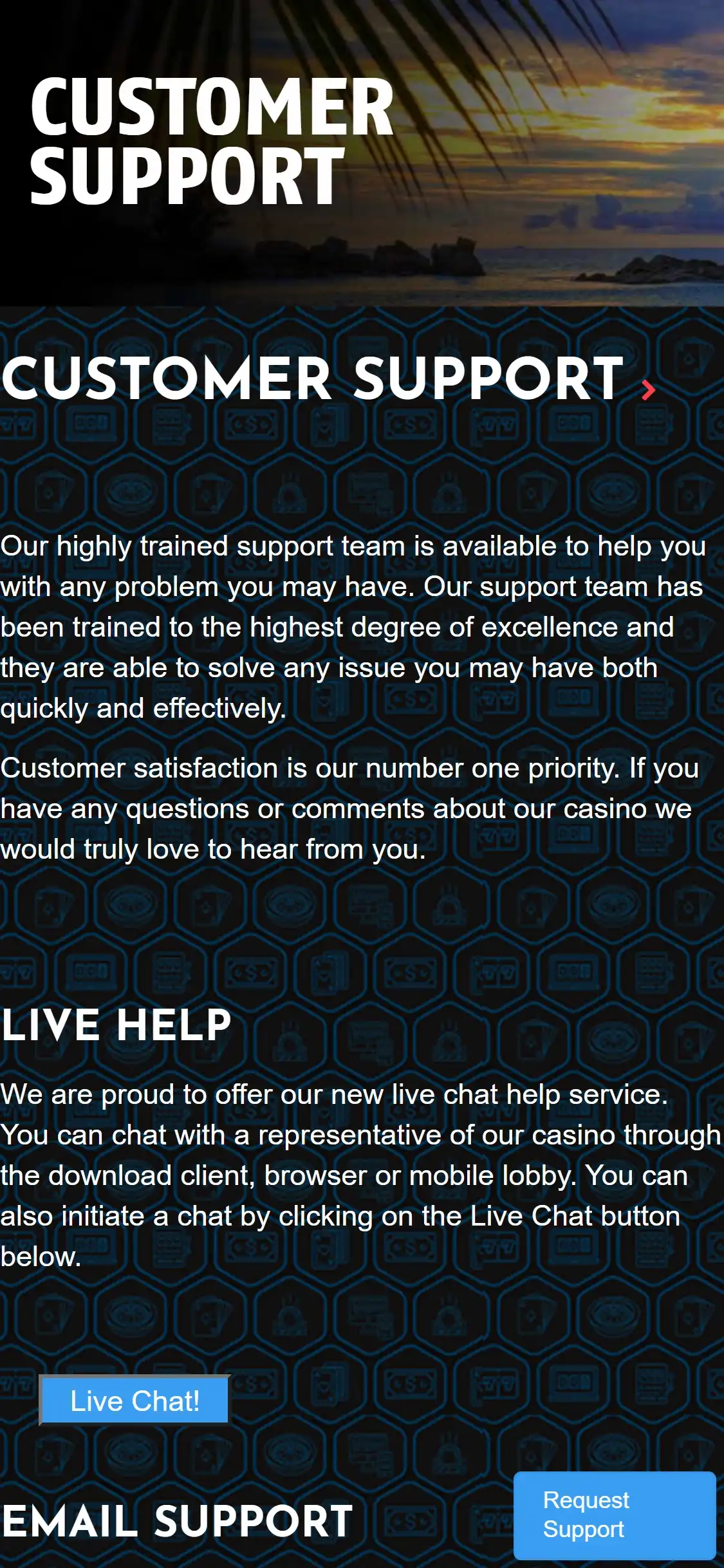 Paradise 8 Casino Mobile Support Review