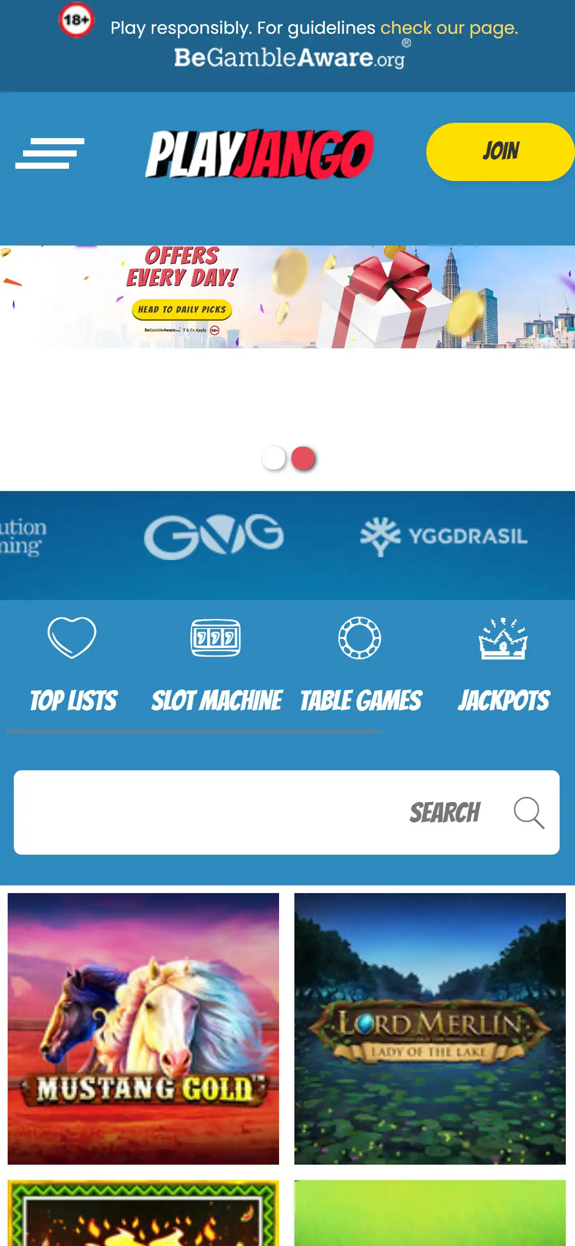 PlayJango Casino Mobile Review