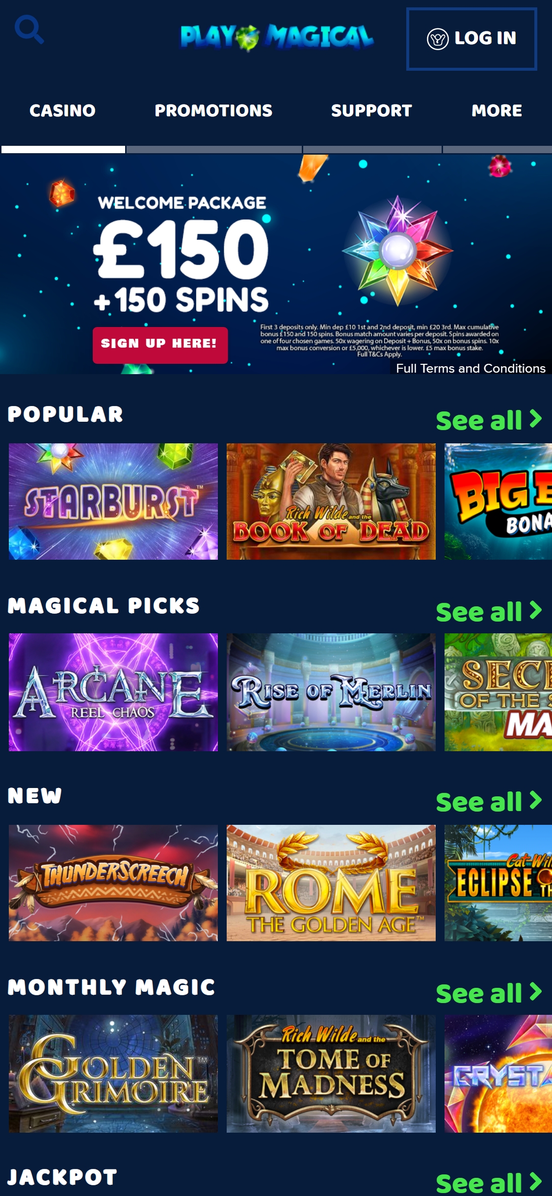 Play Magical Casino Mobile Review