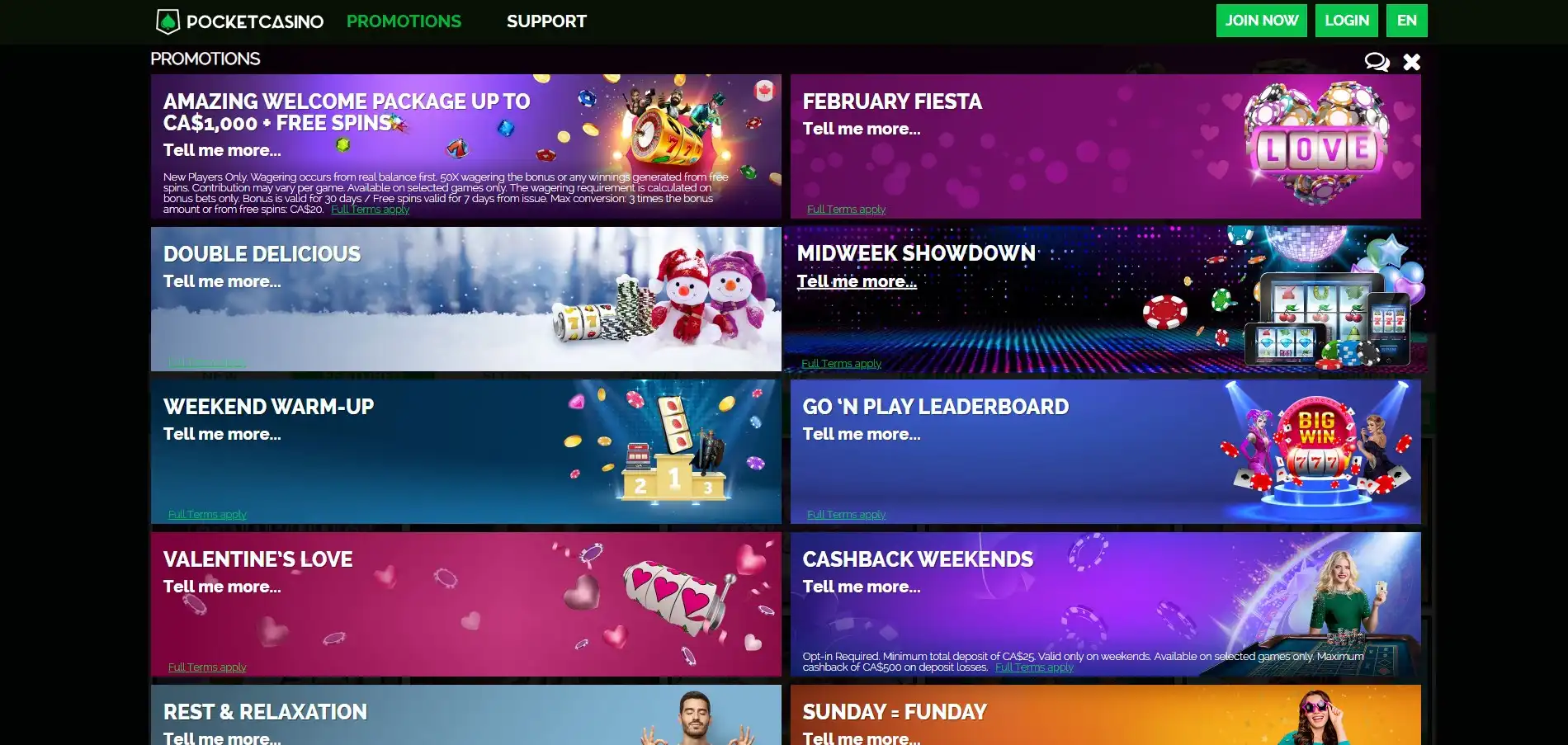 Pocket Casino No Deposit Bonus