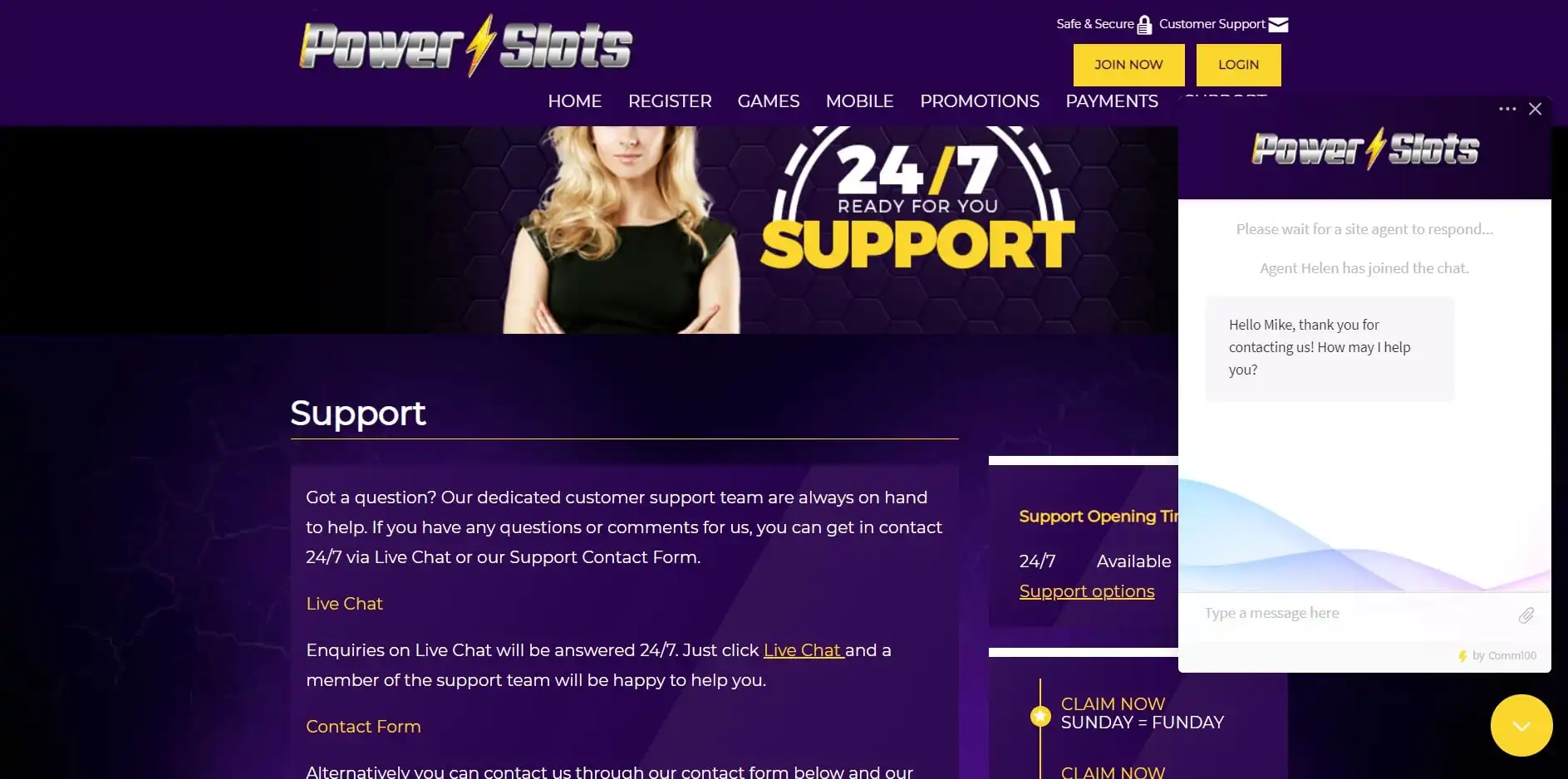 Power Slots Casino Support