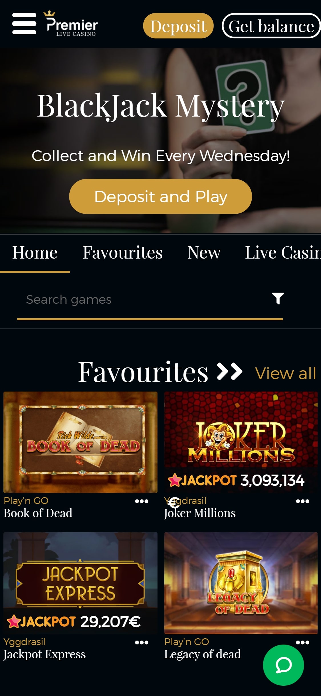 Premier Live Casino Mobile Review