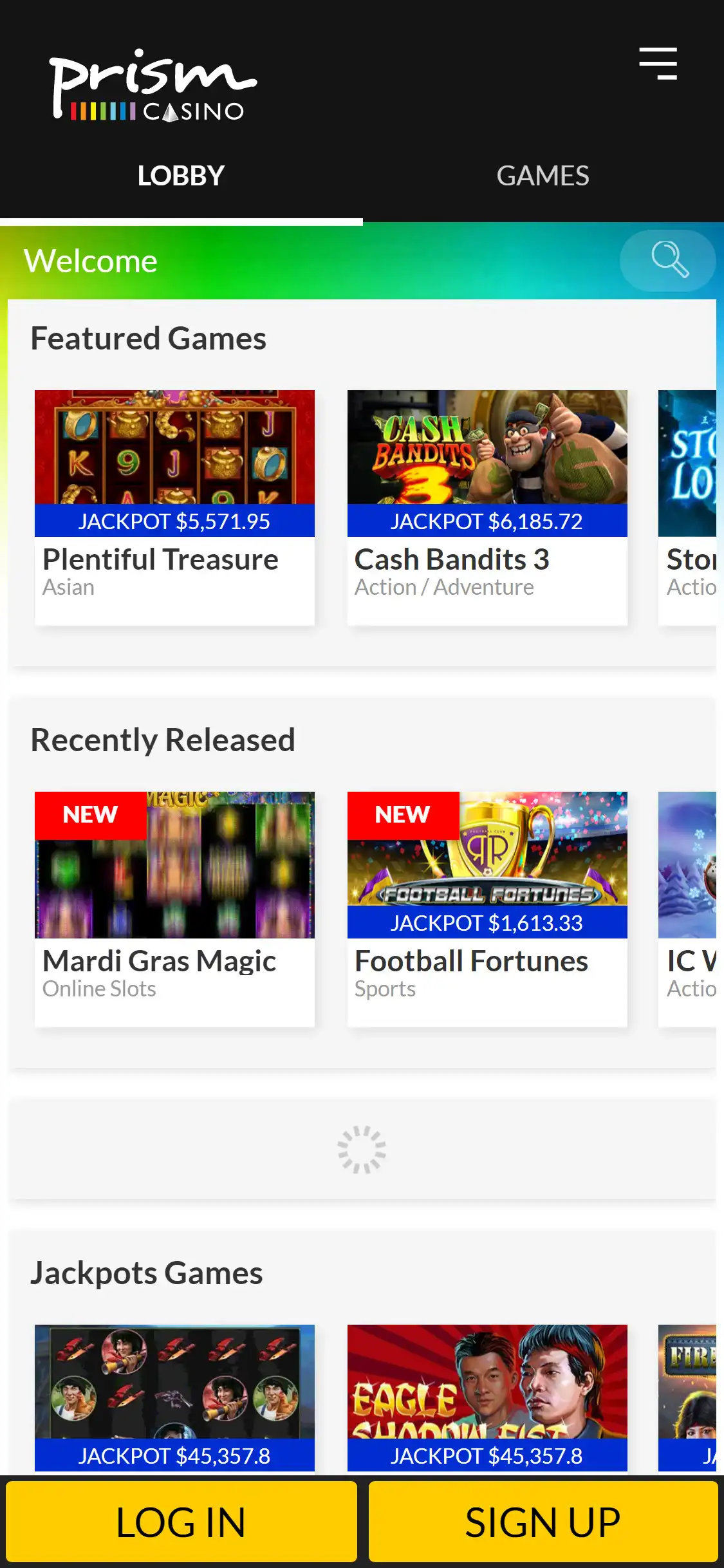 Prism Casino Mobile Games Review