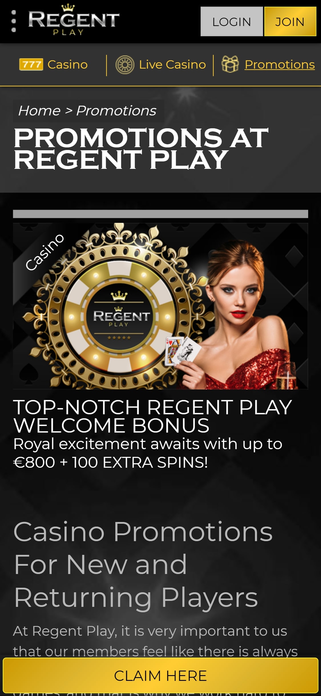 Regent Casino Mobile No Deposit Bonus Review