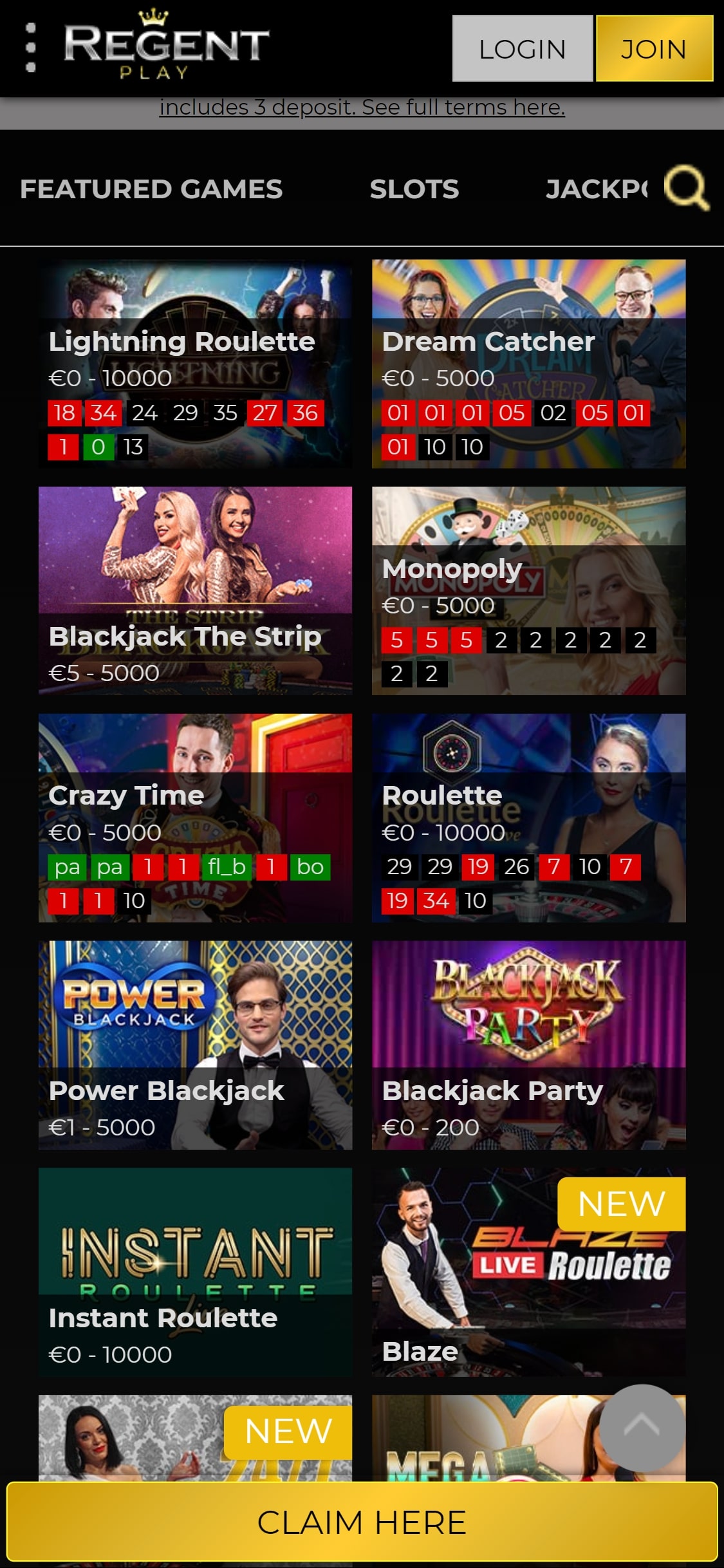 Regent Casino Mobile Live Dealer Games Review