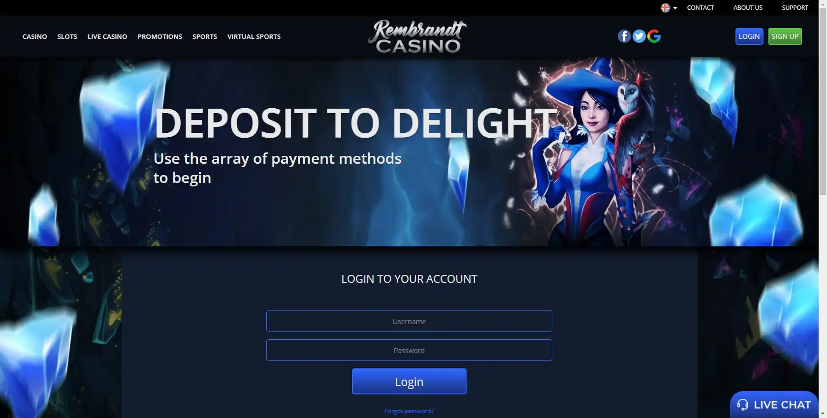 Rembrandt Casino Login