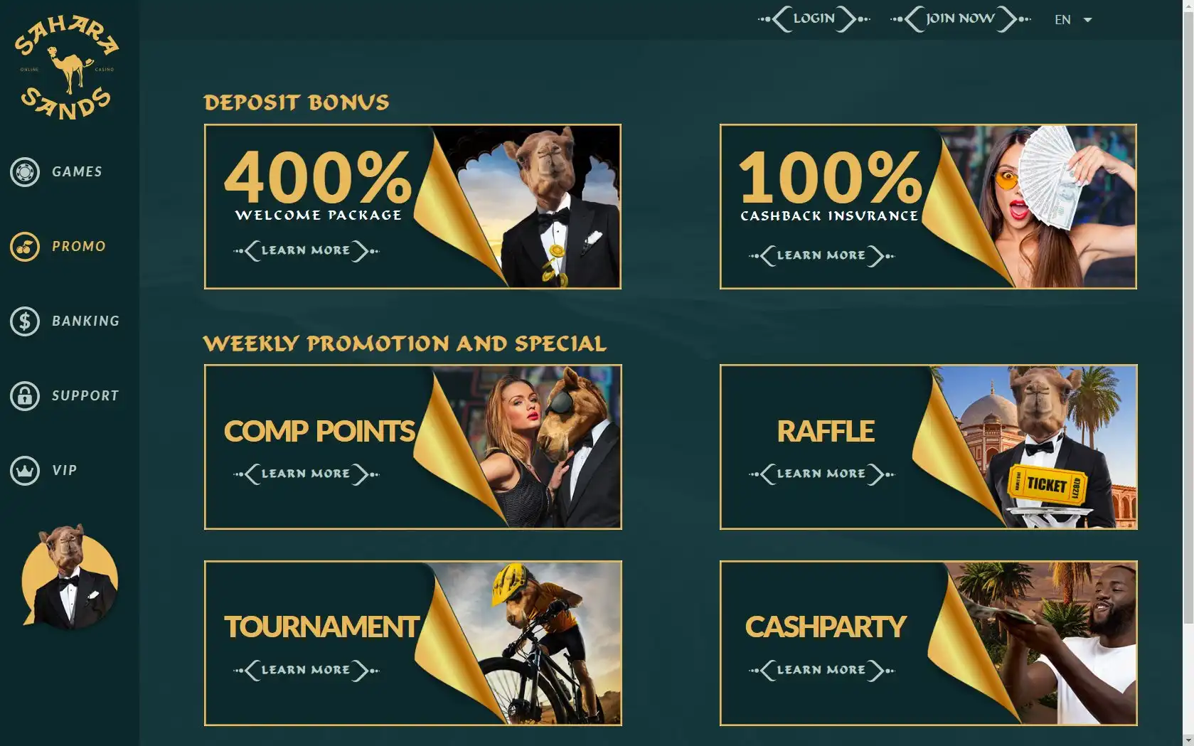Sahara Sands Casino No Deposit Bonus