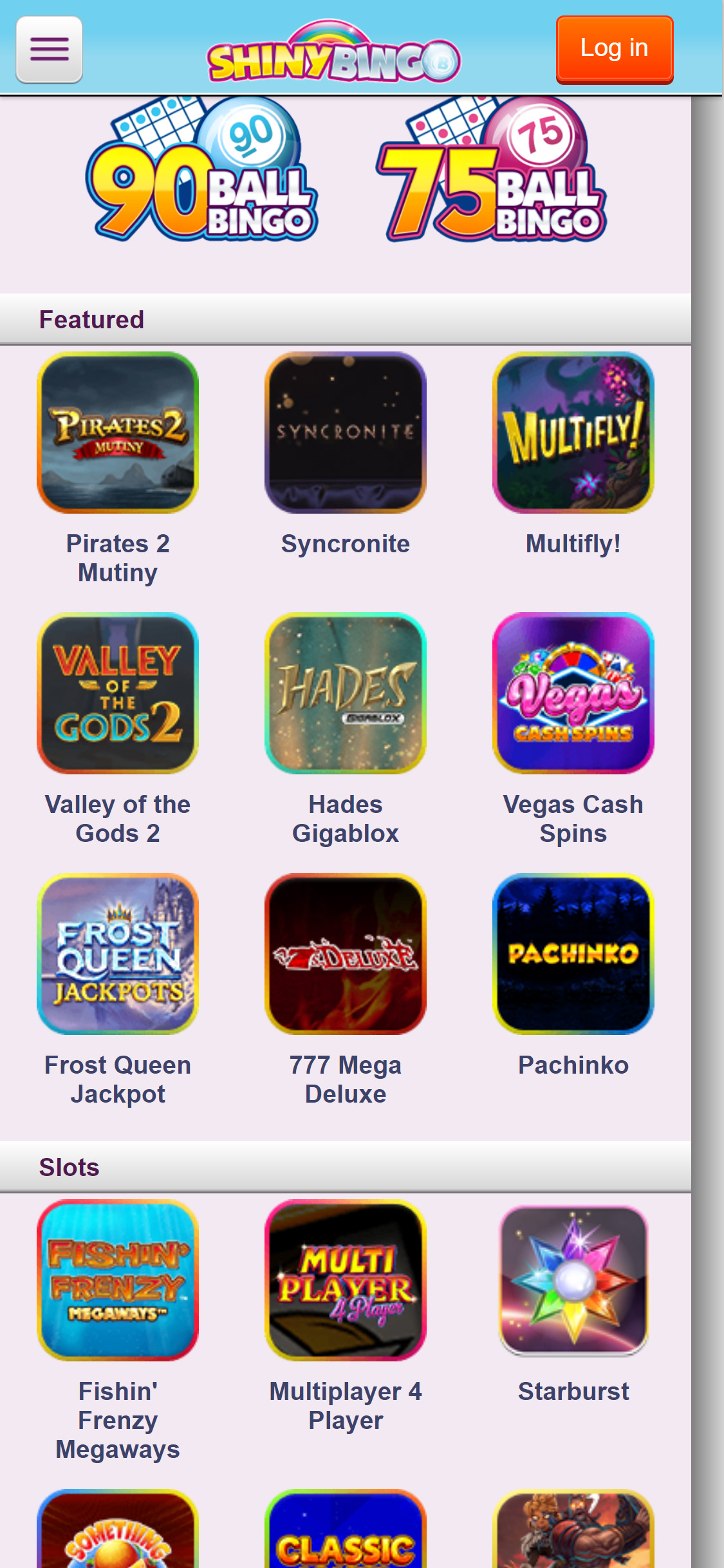 Shiny Bingo Casino Mobile Games Review