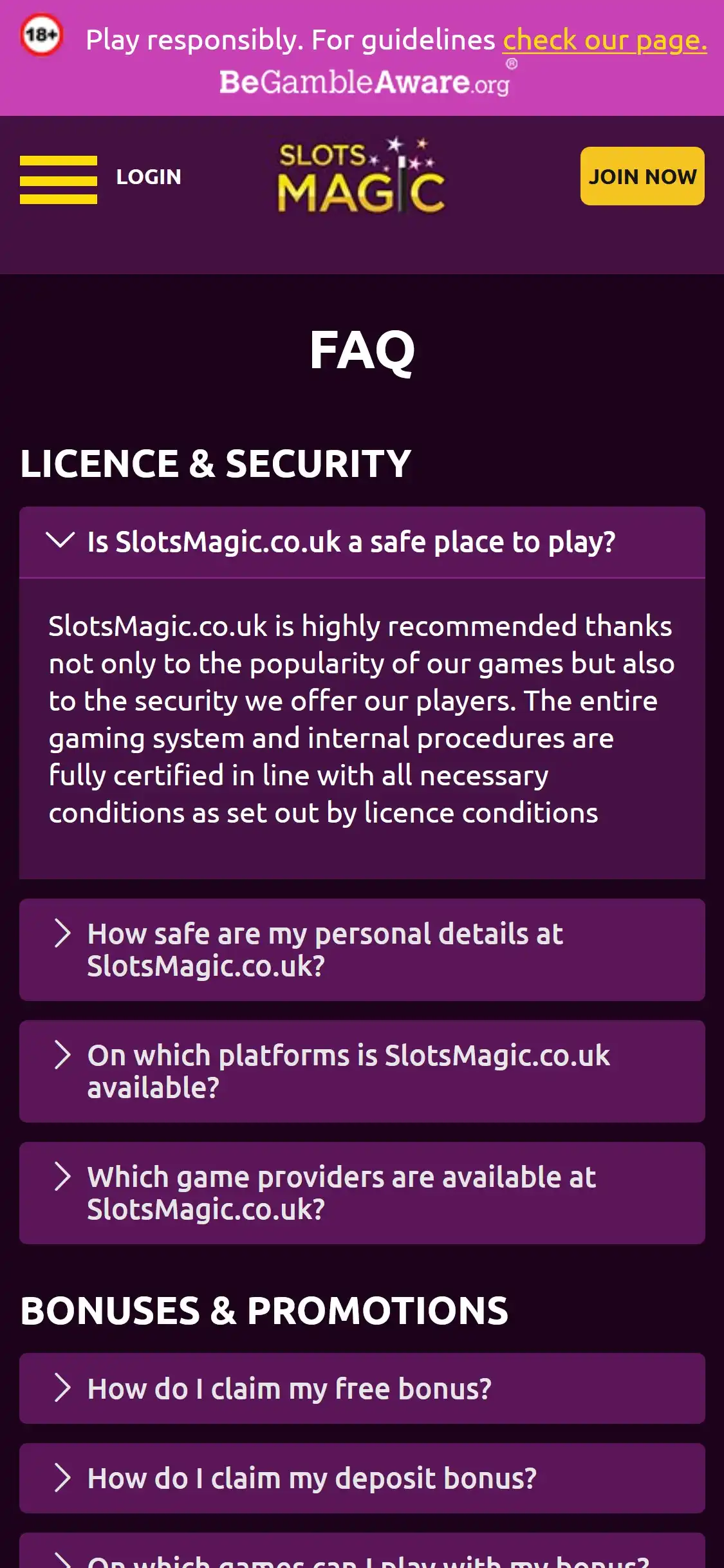 Slots Magic Casino Mobile Support Review