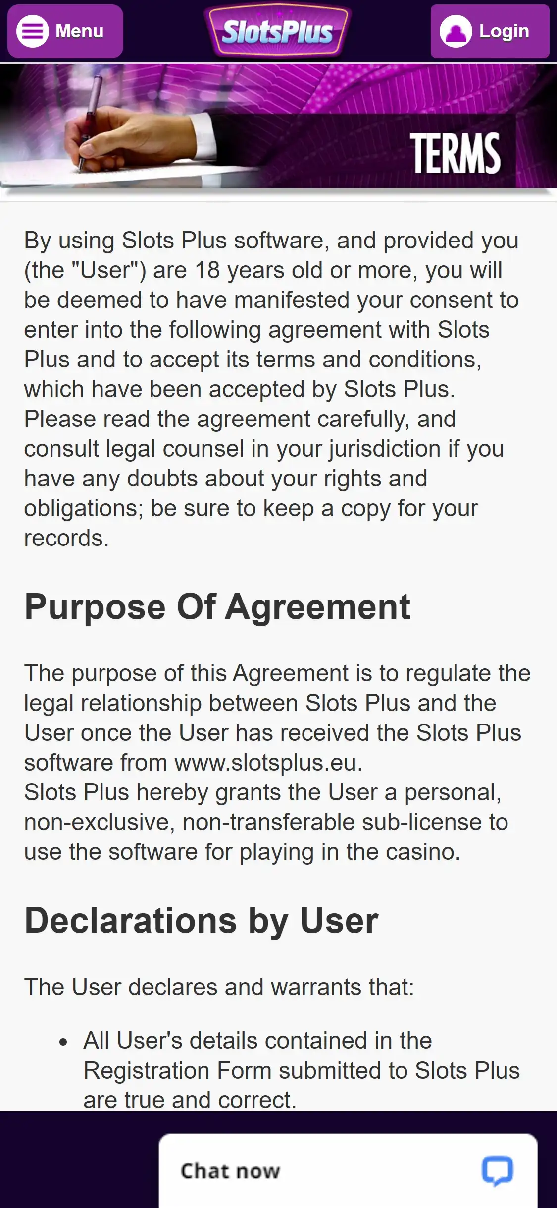 Slots Plus Casino Mobile Support Review