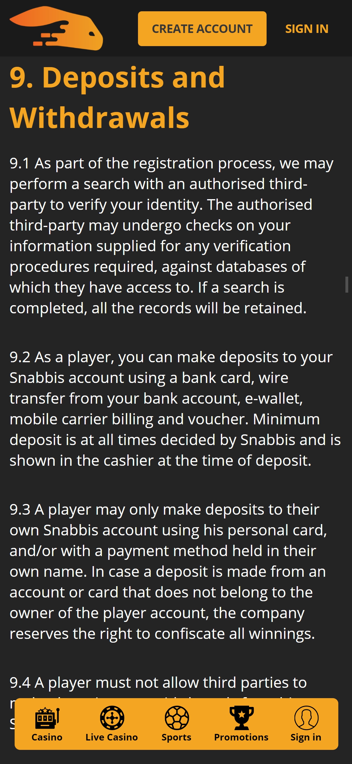 Snabbis Mobile Payment Methods Review