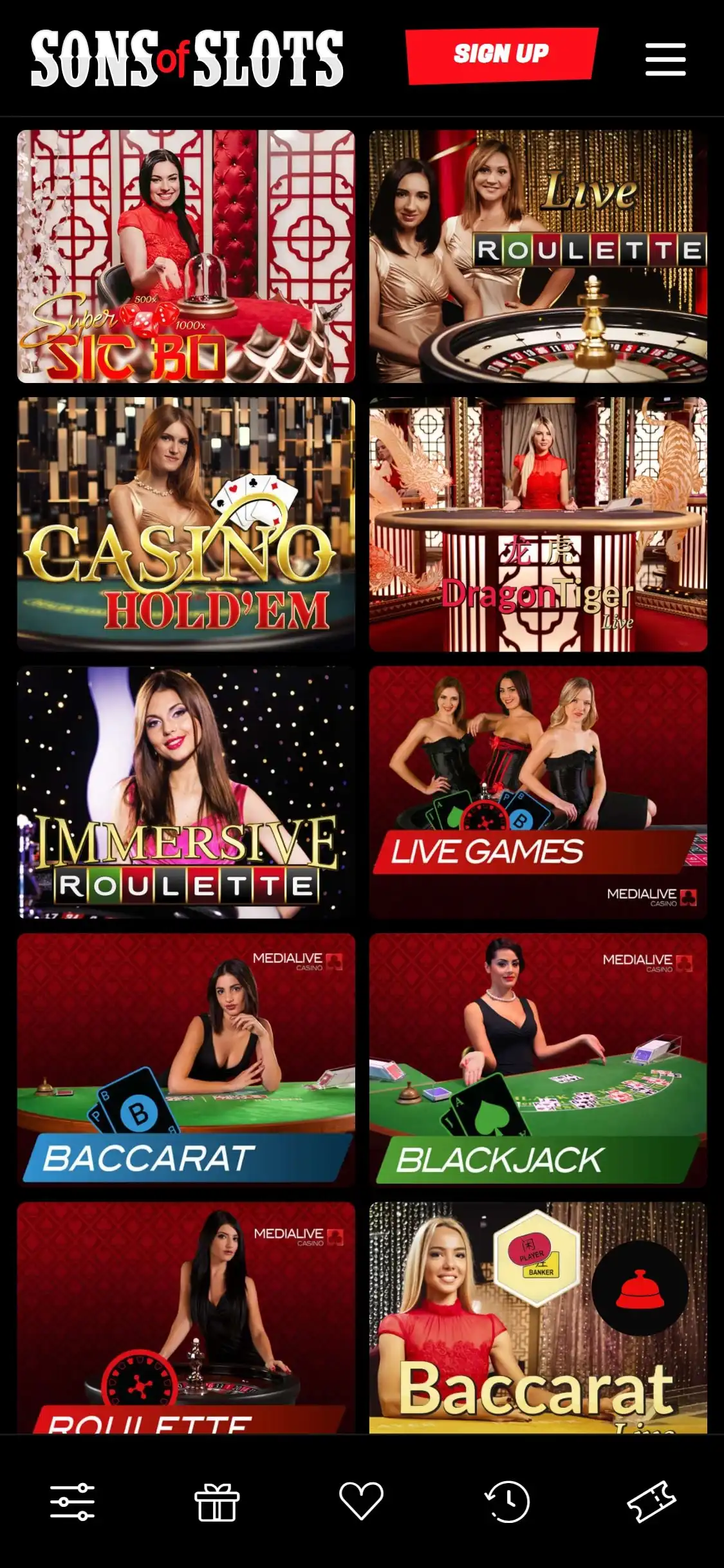 Sons of Slots Mobile Live Dealer Games Review