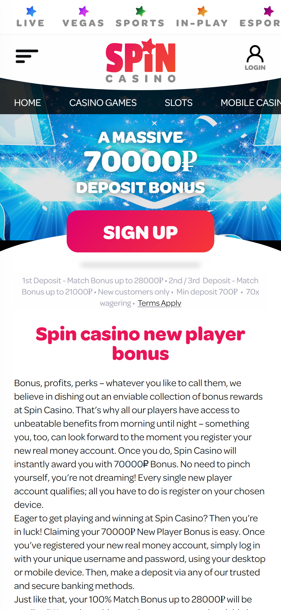 Spin Casino Mobile No Deposit Bonus Review
