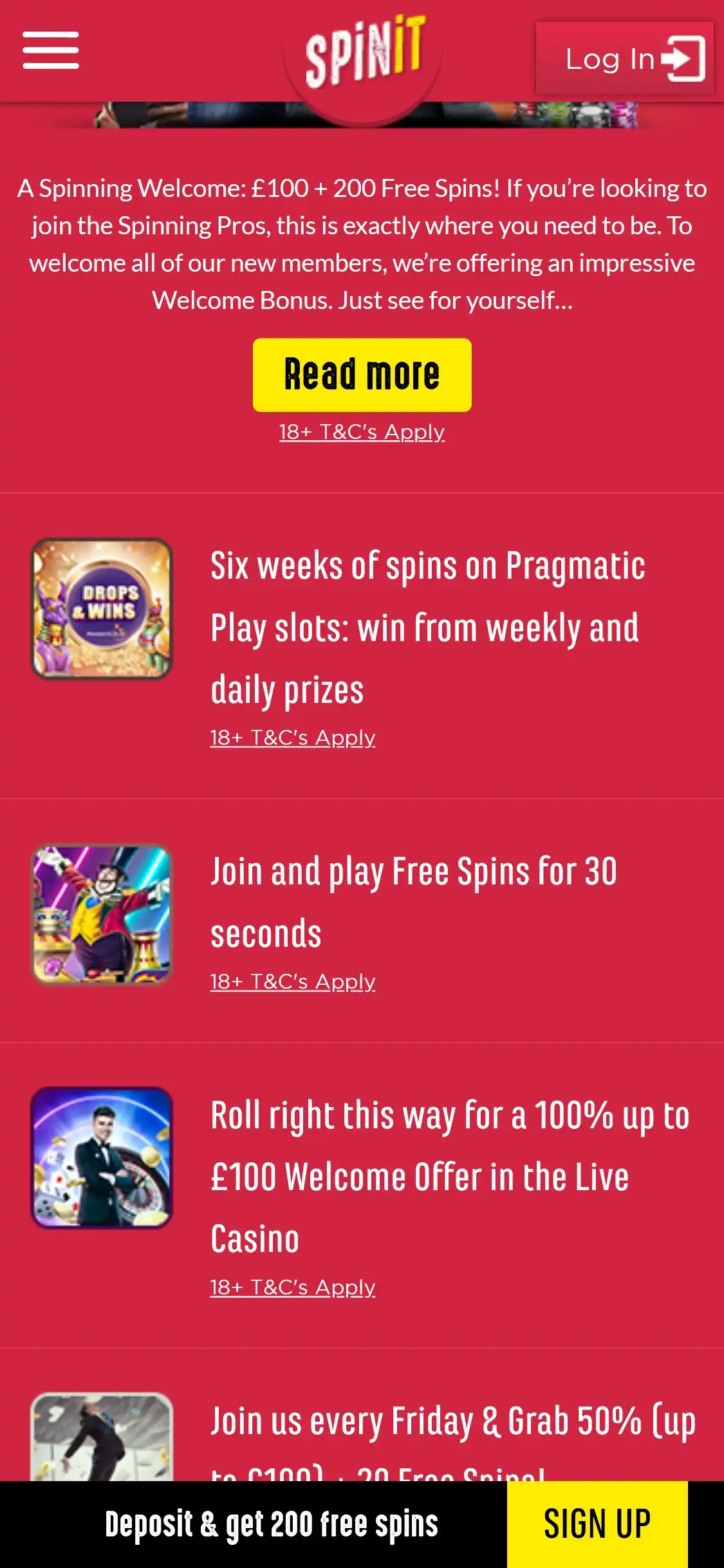 SpinIt Casino Mobile No Deposit Bonus Review