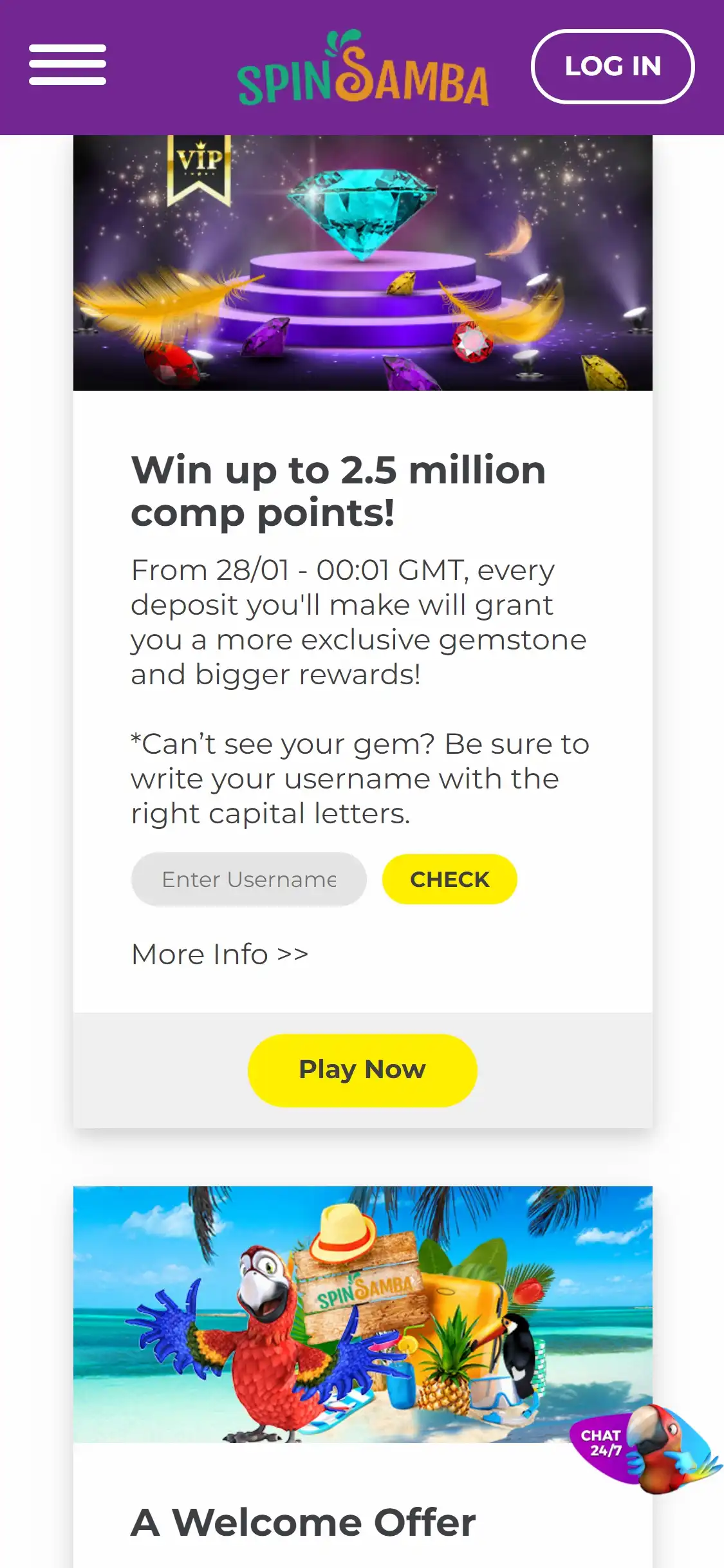 Spin Samba Mobile No Deposit Bonus Review
