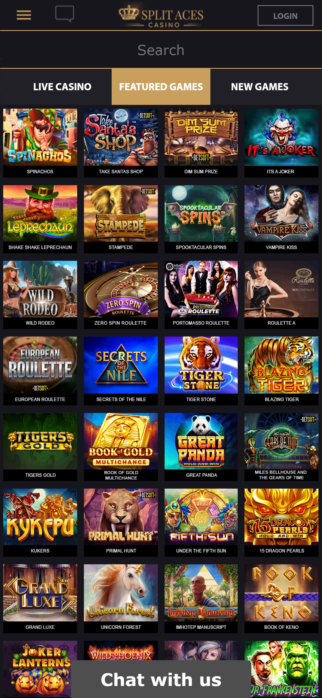 Split Aces Casino Mobile Games Review
