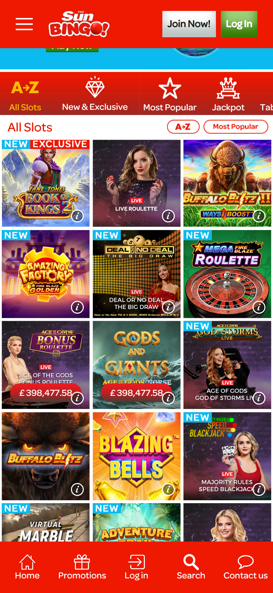 Sunbingo Casino Mobile Games Review