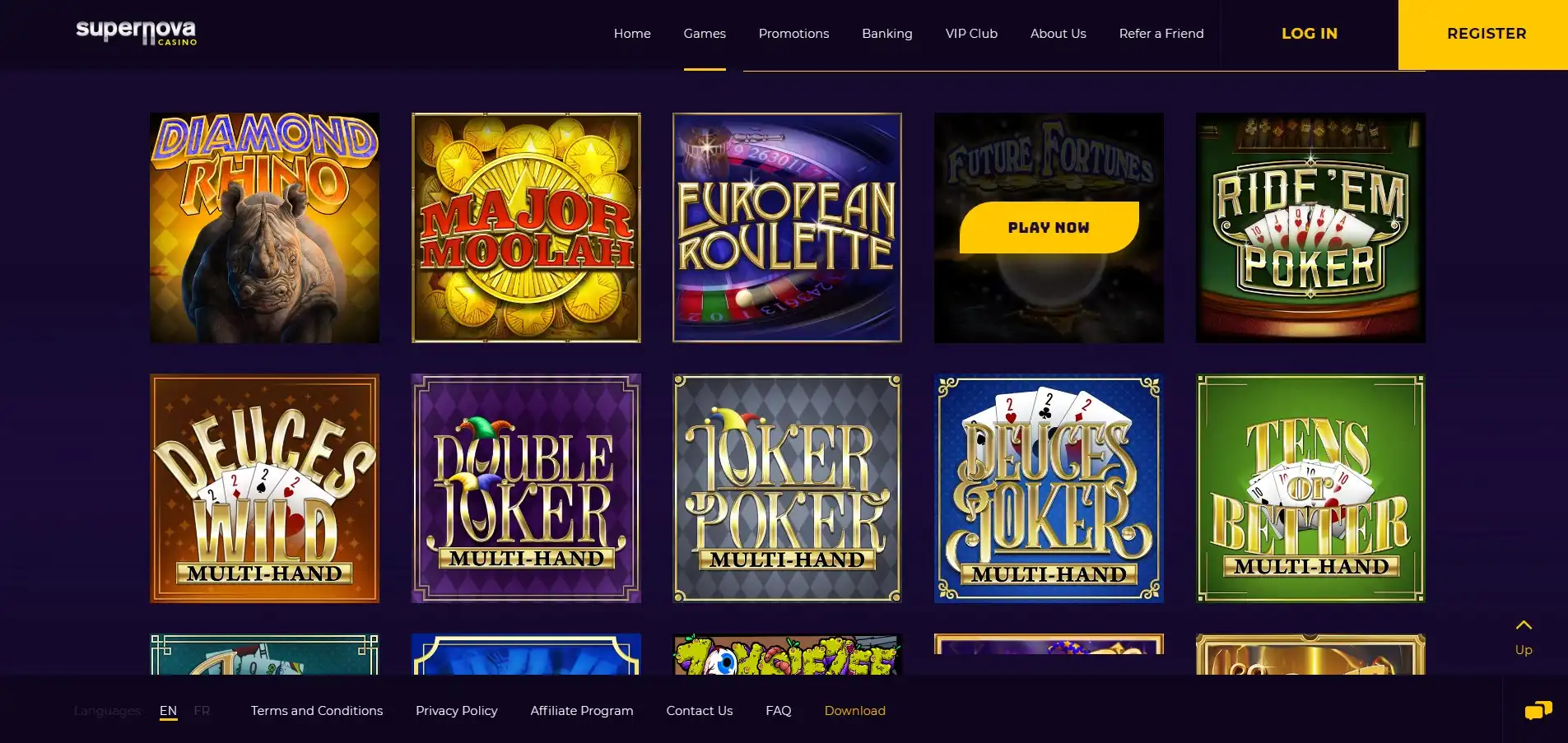Super Nova Casino Games