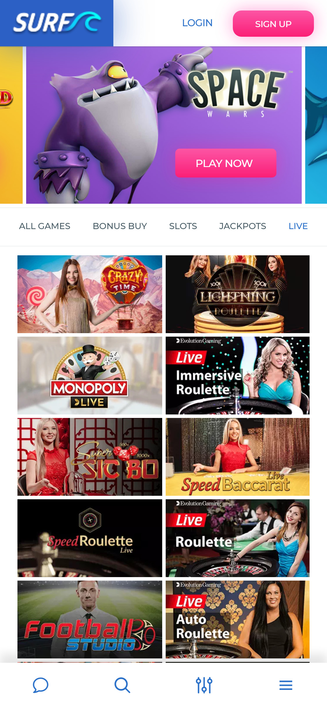 Surfcasino Mobile Login Review
