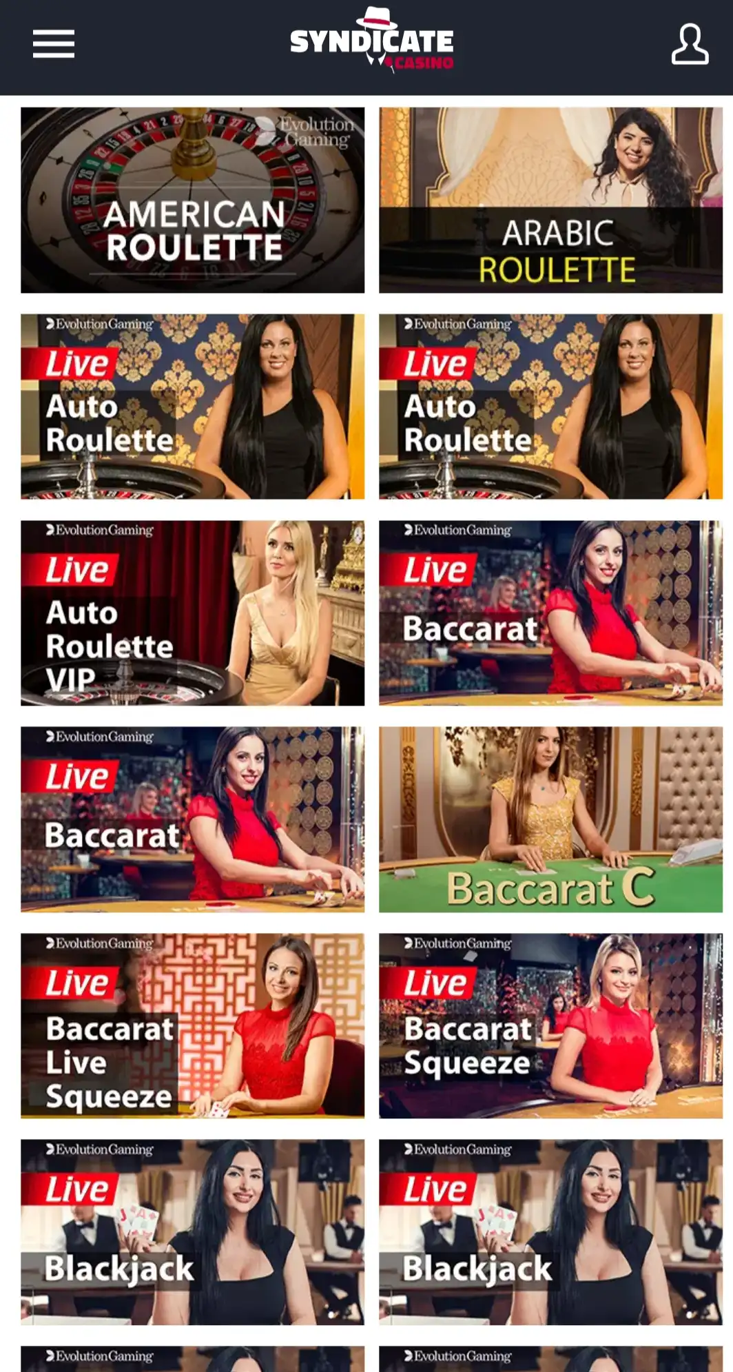 Syndicate Casino Mobile Live Dealer Games Review