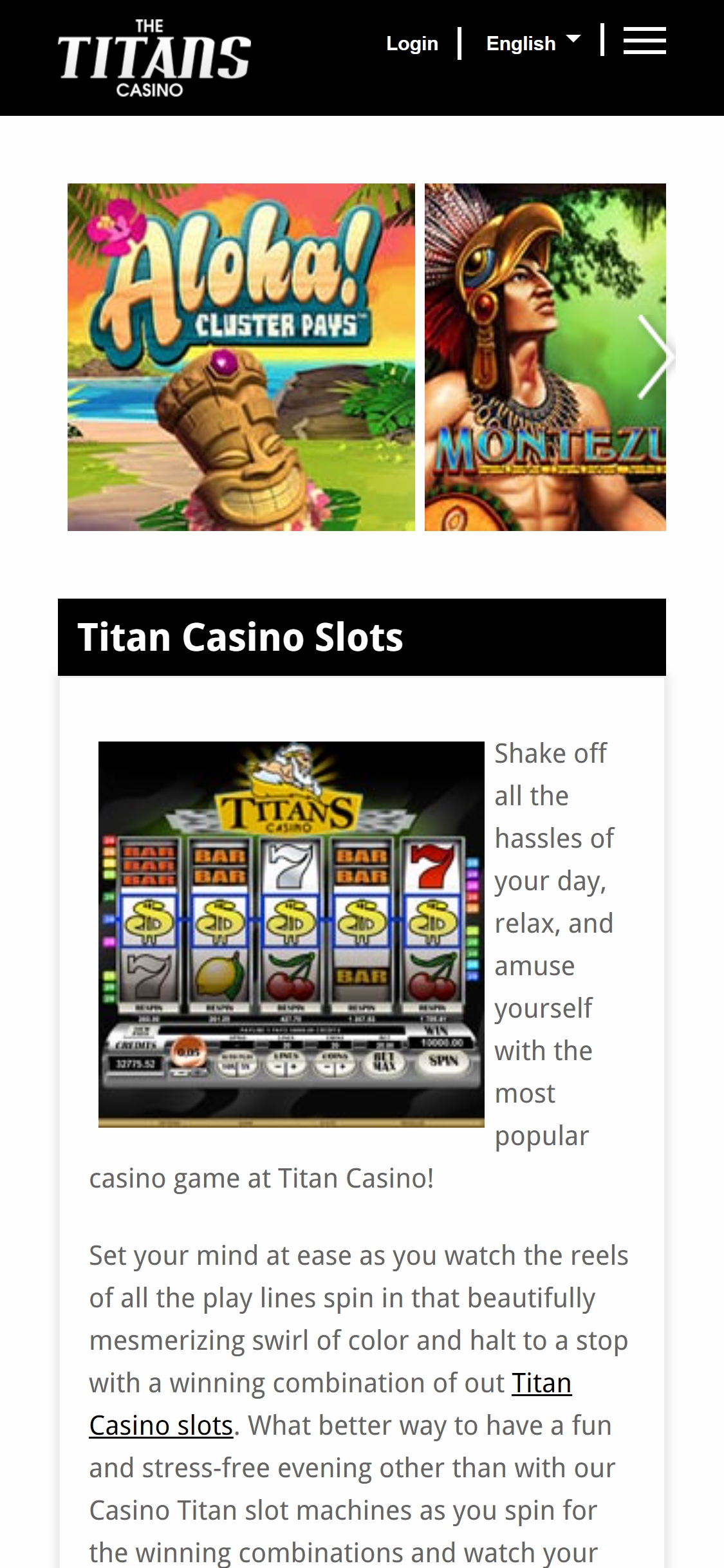 Titan Casino Mobile Games Review