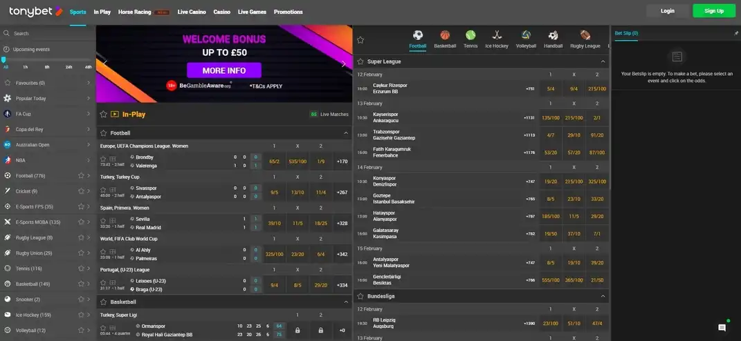 TonyBet Casino Betting