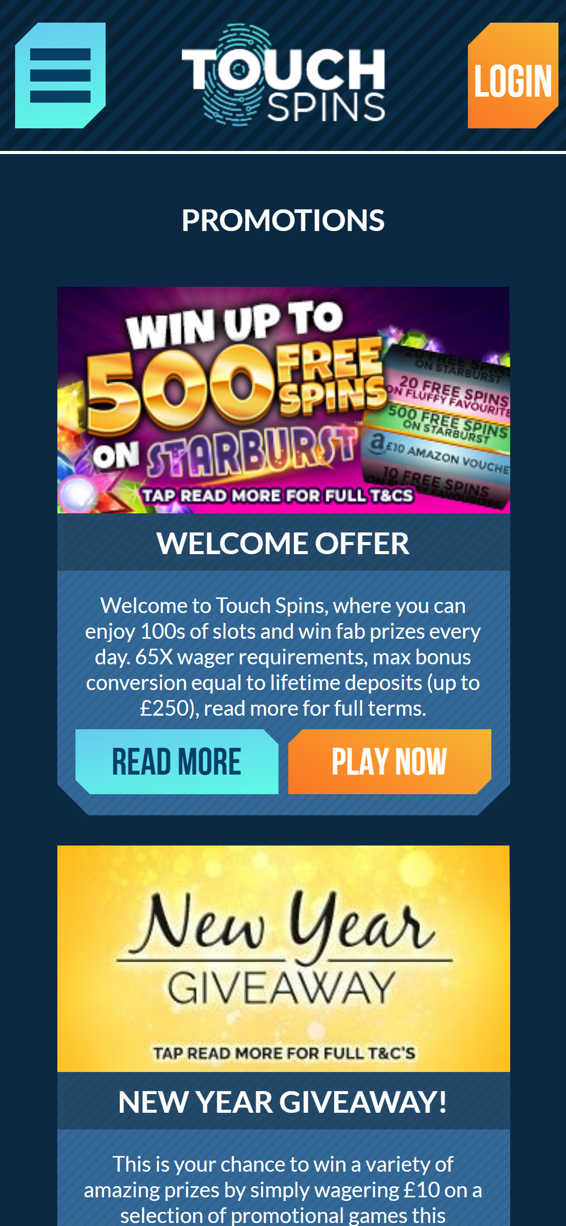 Touch Spins Casino Mobile No Deposit Bonus Review
