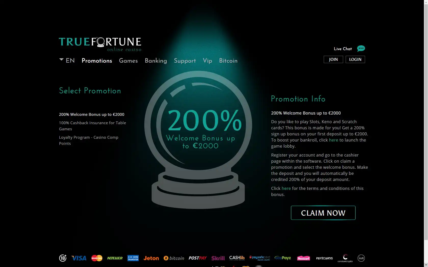 True Fortune Casino No Deposit Bonus